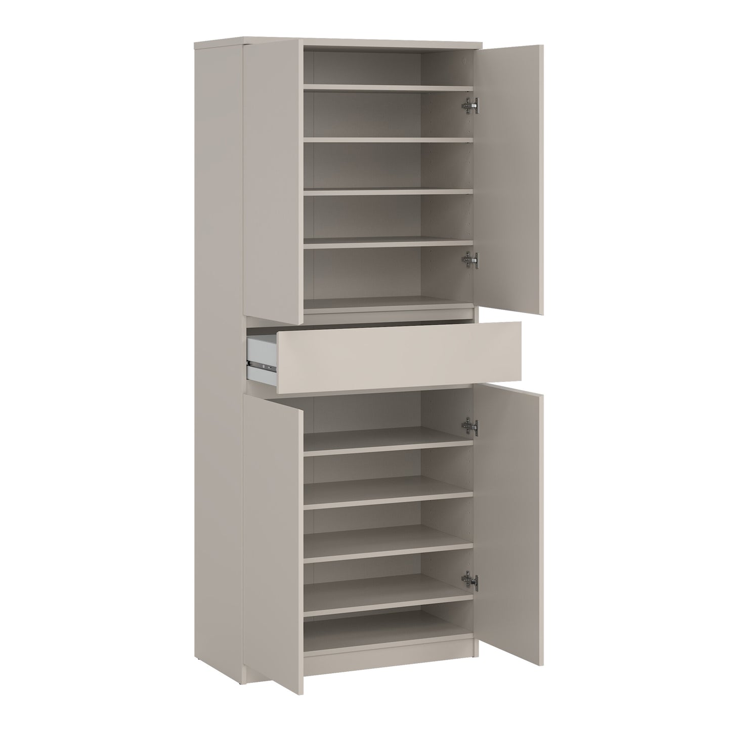 Naia Shoe cabinet with 4 Doors 1 Drawer in Cashmere