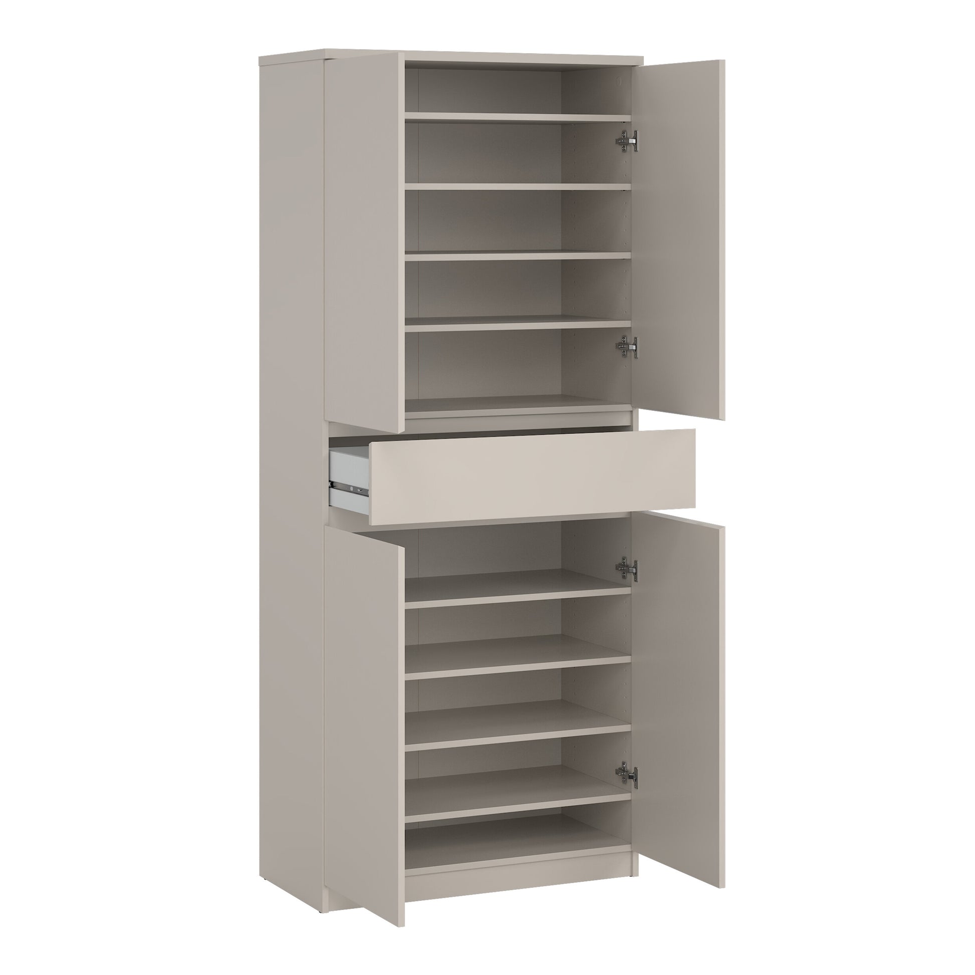 Naia Shoe cabinet with 4 Doors 1 Drawer in Cashmere