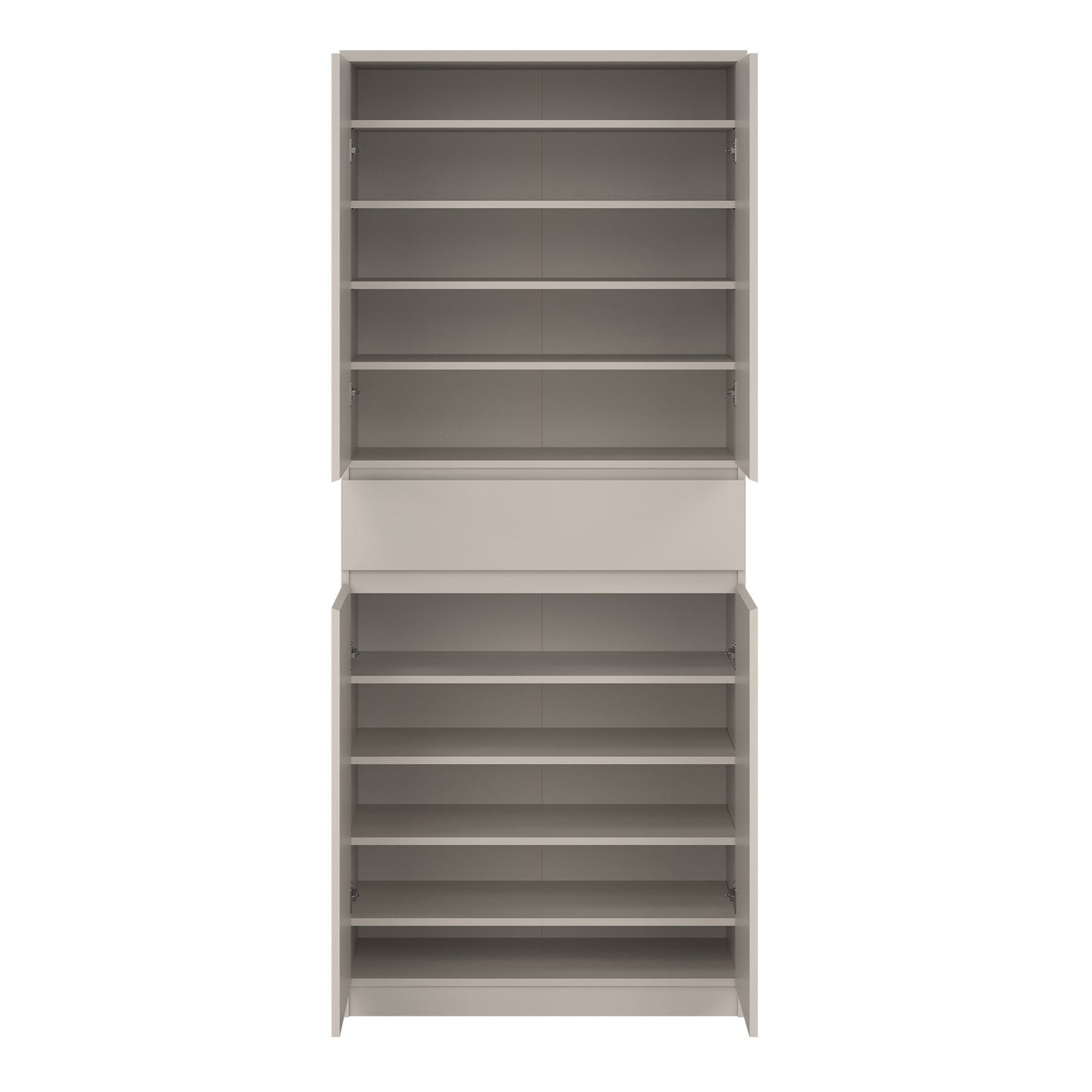 Naia Shoe cabinet with 4 Doors 1 Drawer in Cashmere