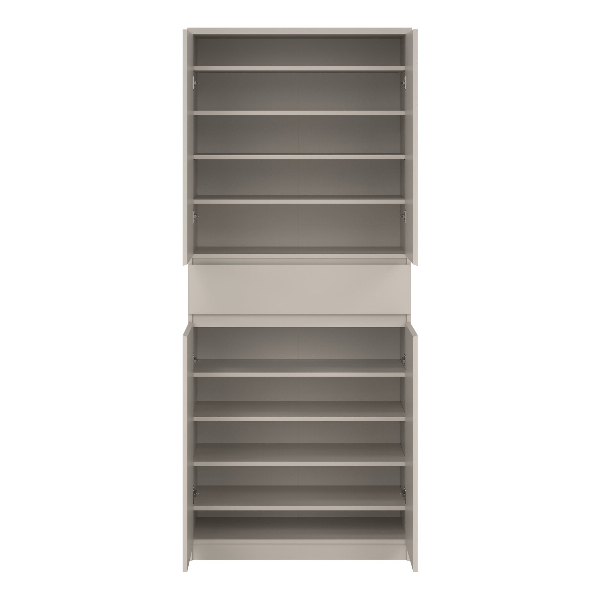 Naia Shoe cabinet with 4 Doors 1 Drawer in Cashmere