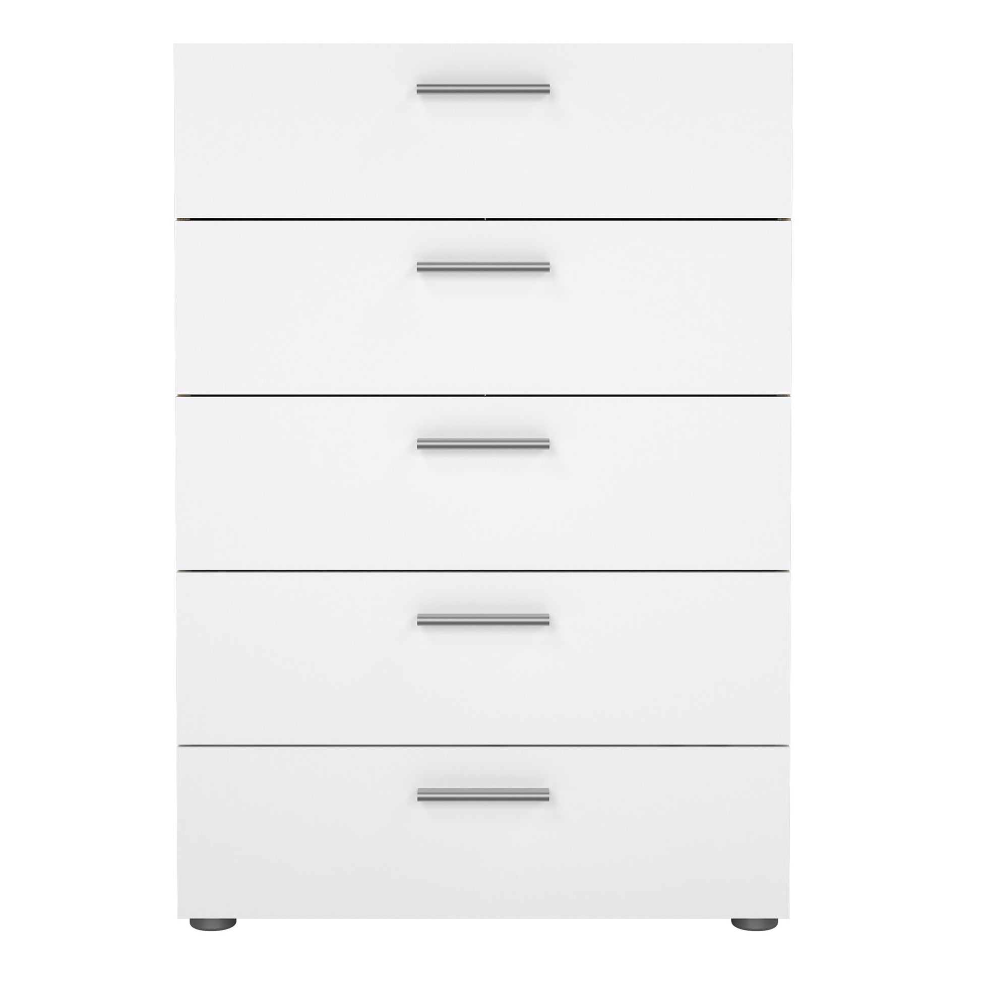 Pepe Chest of 5 Drawers in Oak with White High Gloss