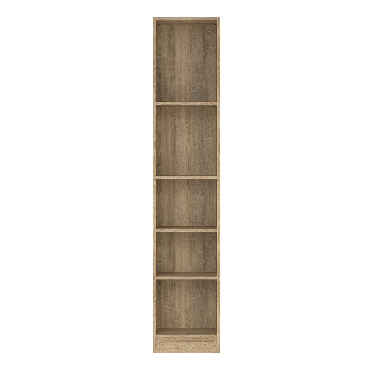 Basic Tall Narrow Bookcase (4 Shelves) in Oak