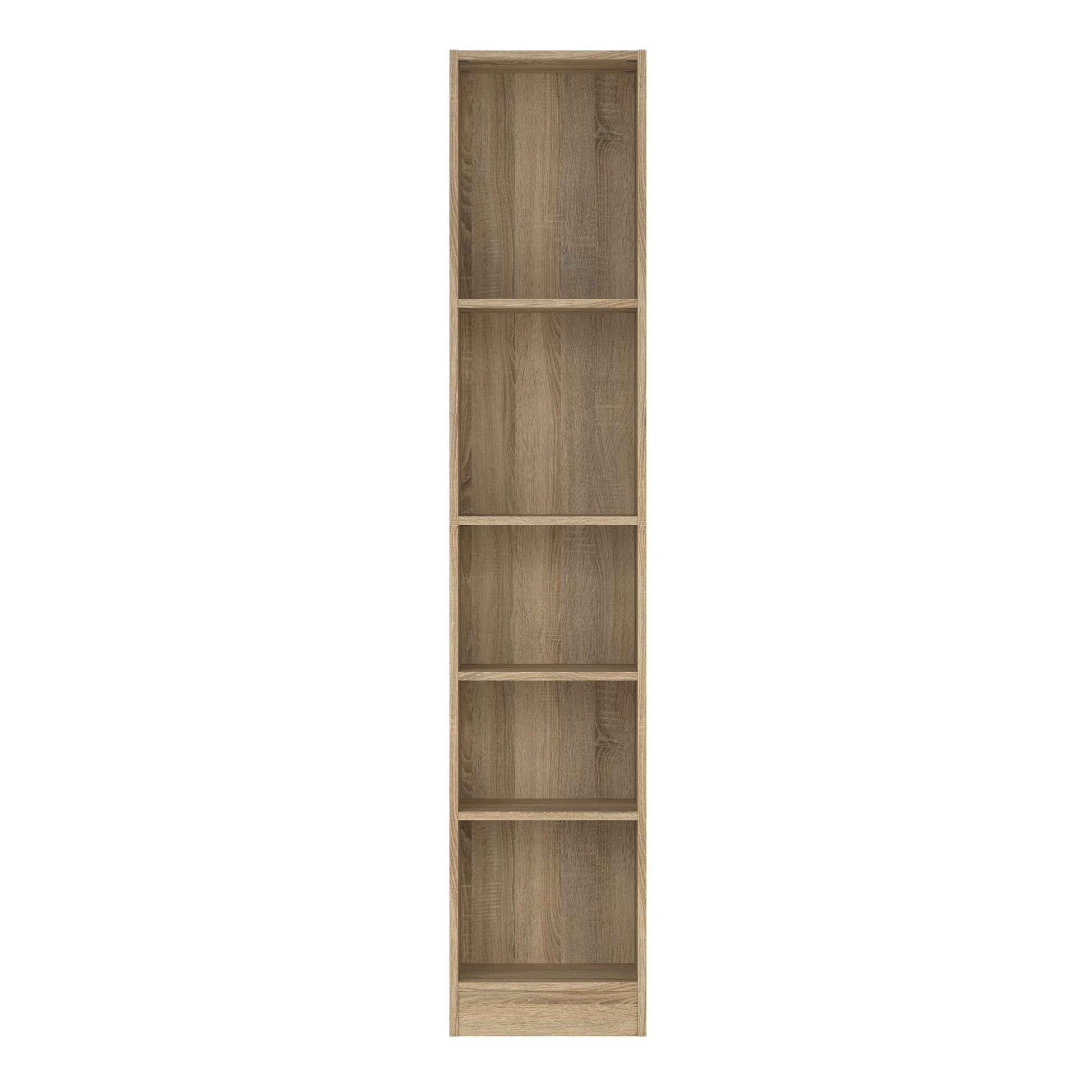 Basic Tall Narrow Bookcase (4 Shelves) in Oak