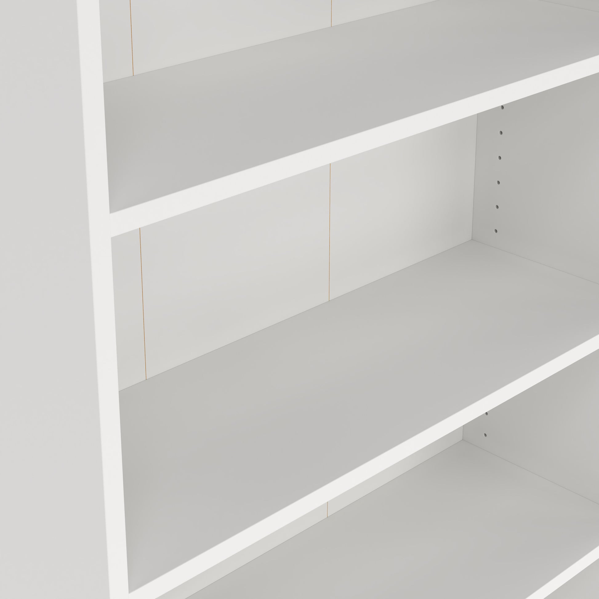Basic Tall Wide Combination Storage in White (4 Shelves) with 2 White Doors