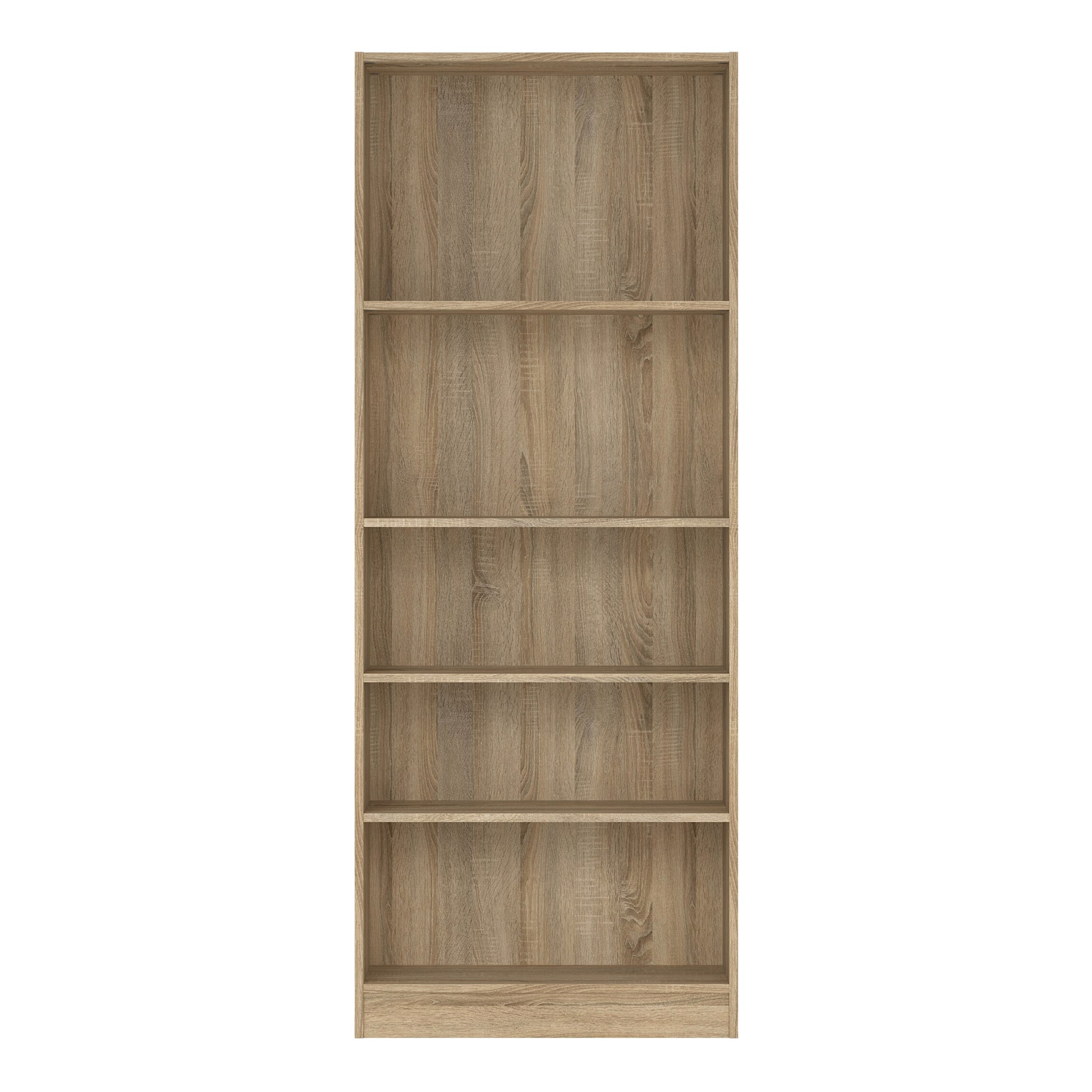 Basic Tall Wide Bookcase (4 Shelves) in Oak