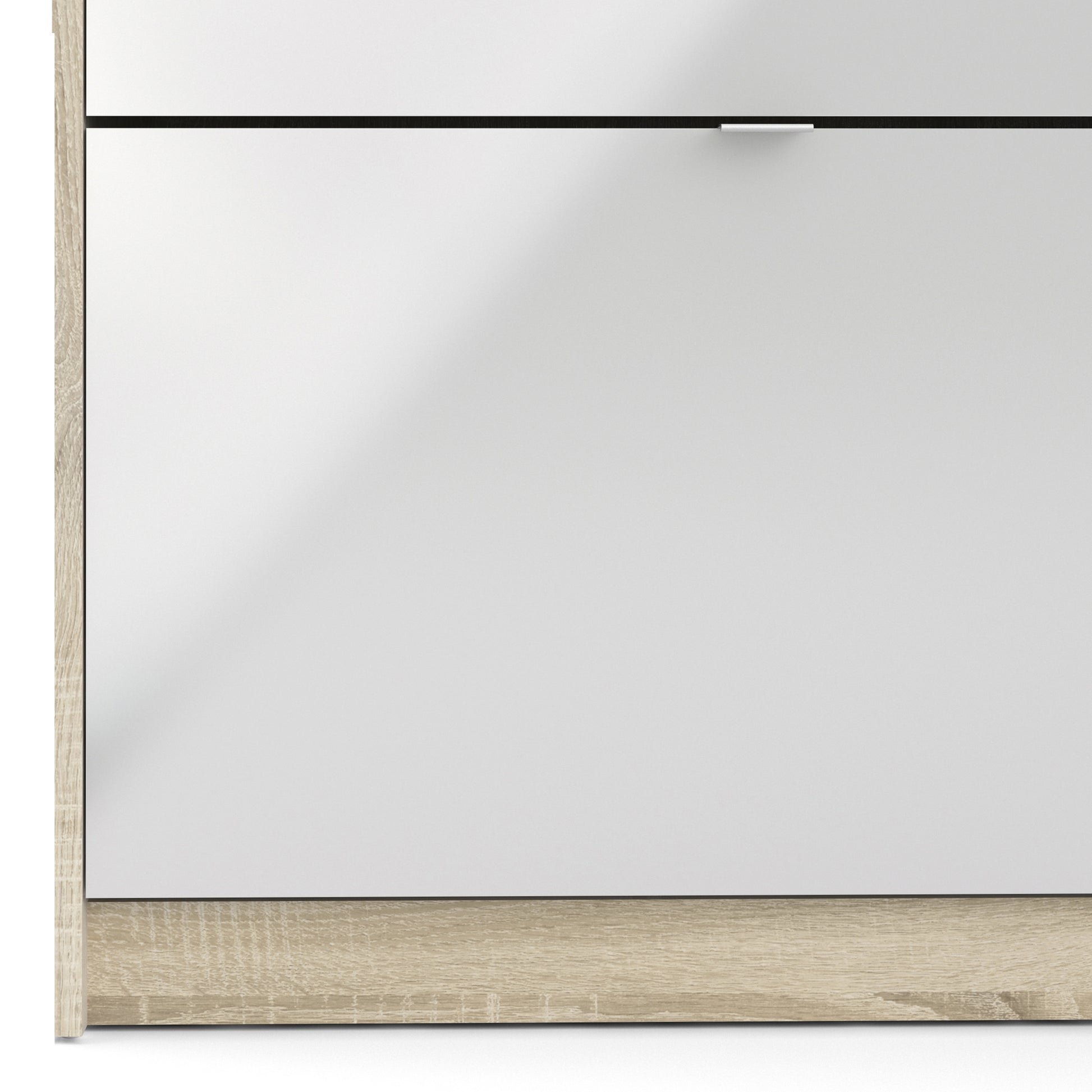 Shoes Shoe Cabinet 3 Flip Down Doors and 2 layers 1 Door Oak structure