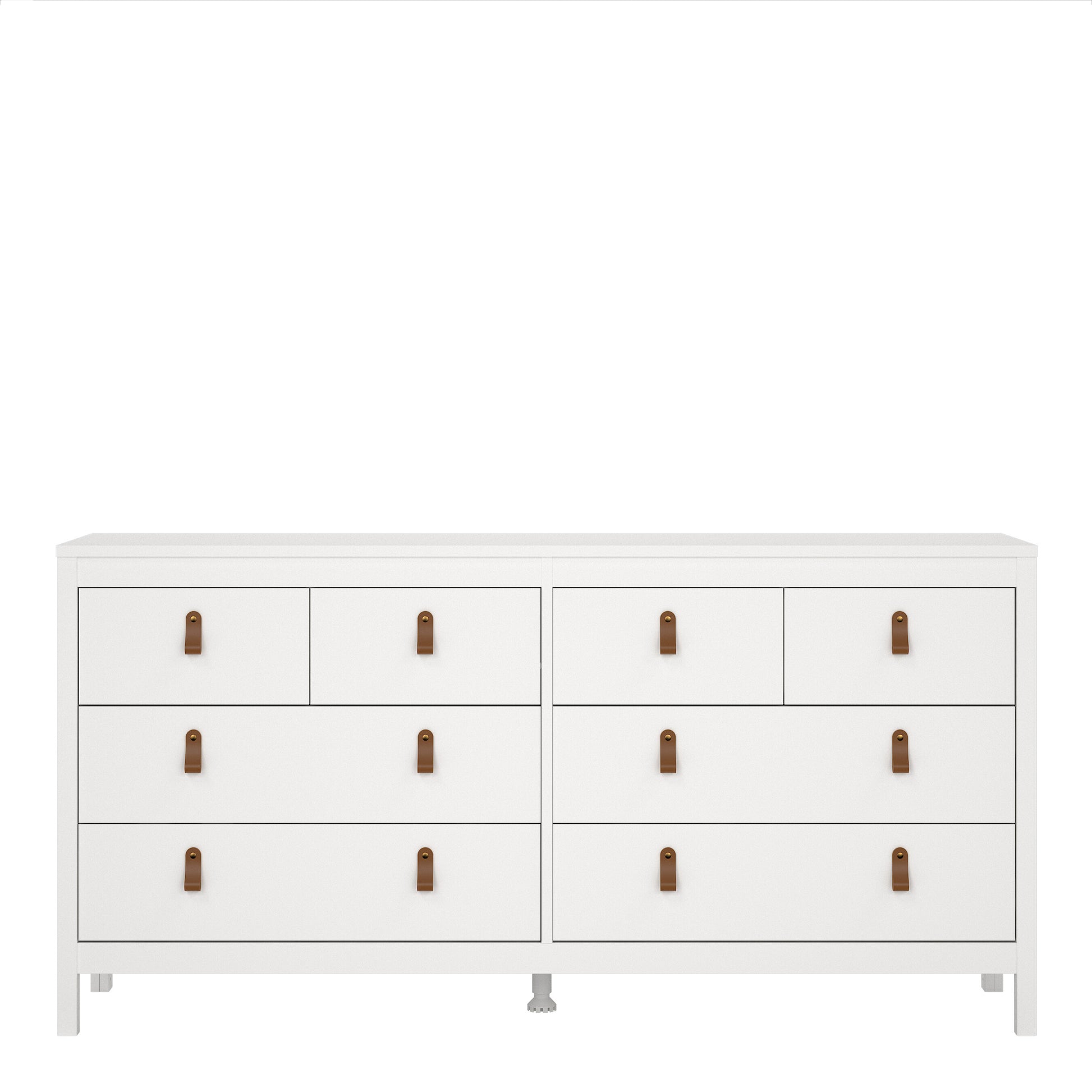 Barcelona Double Dresser 4+4 Drawers in White