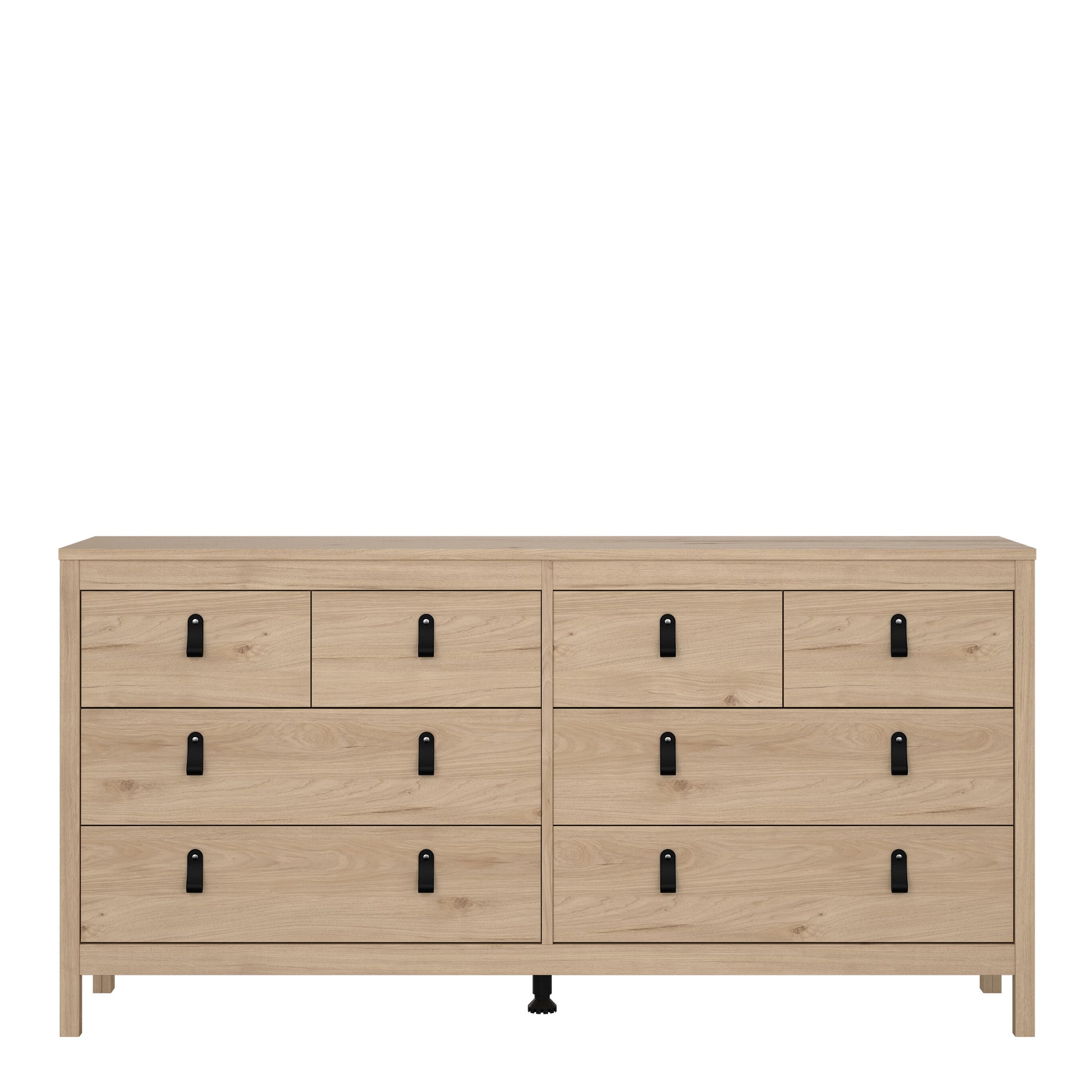 Barcelona Double Dresser 4+4 Drawers in Jackson Hickory Oak