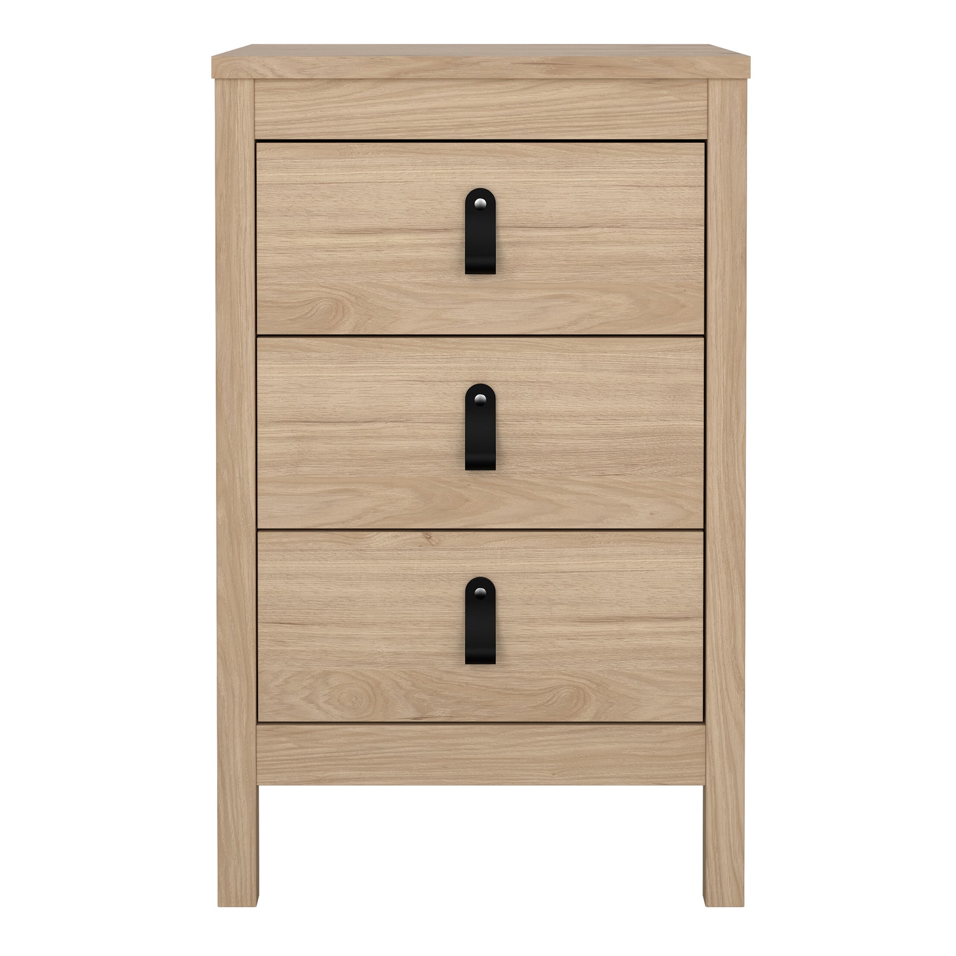 Barcelona Bedside Table 3 Drawers in Jackson Hickory Oak