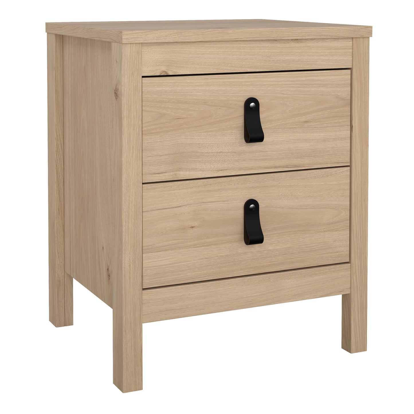 Barcelona Package - Bedside Table 2 Drawers + Chest 5 Drawers + 3 Door Wardrobe in Jackson Hickory Oak