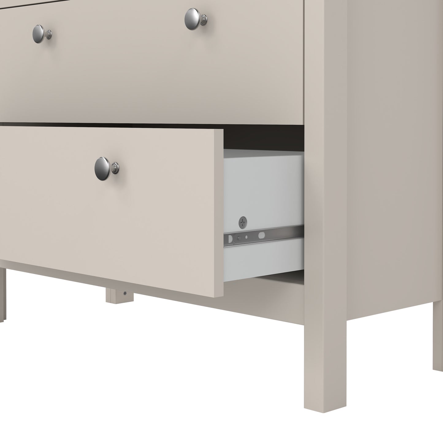 Madrid China Cabinet 2 Glass Doors with 3 Drawers in Cashmere
