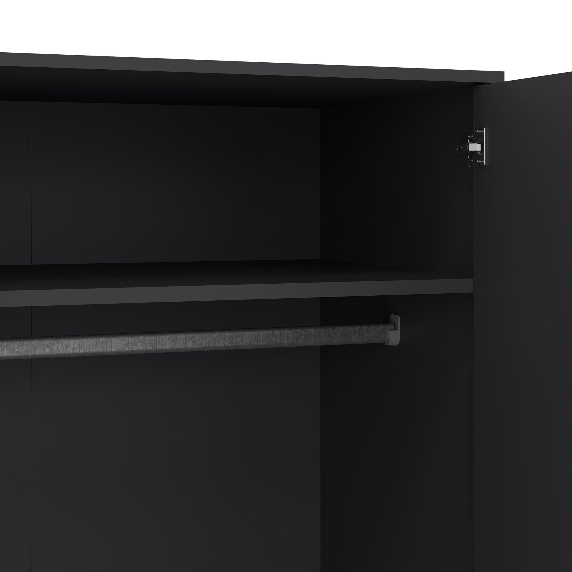 Cumbria Wardrobe with 2 Doors + 2 Drawers Dark Grey