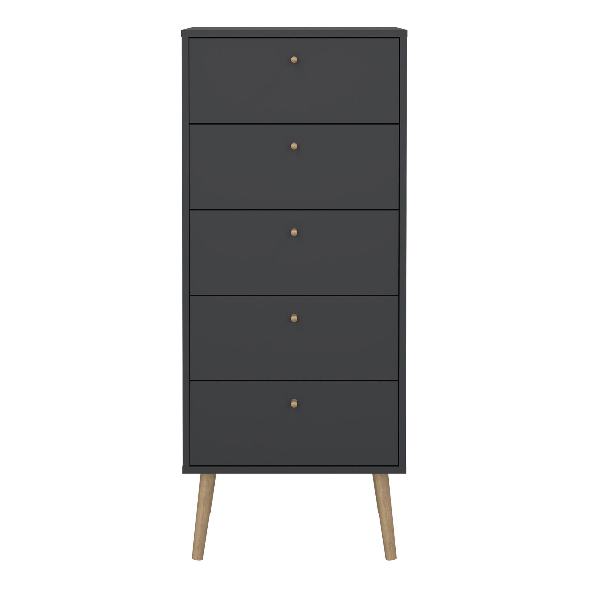 Cumbria Chest 5 Drawers Dark Grey