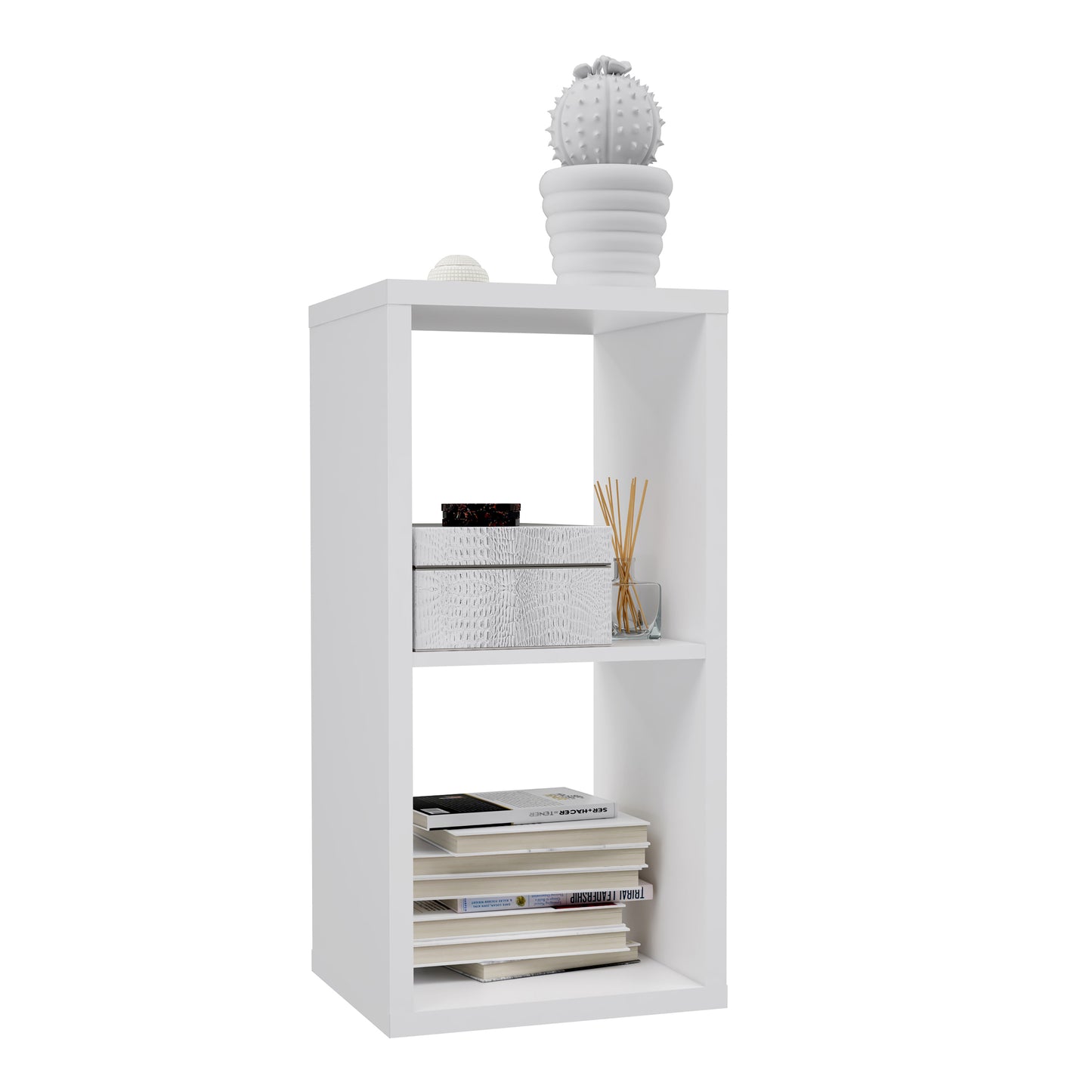 Mauro 1 Shelf Storage Unit in Matt White
