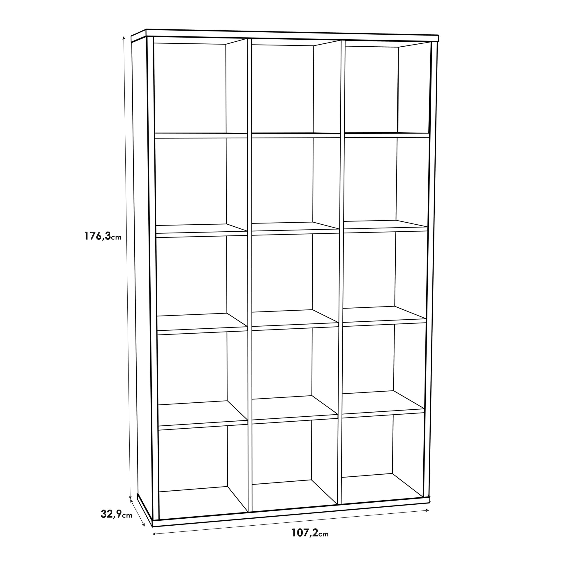 Mauro 3x5 Storage Unit in Sand Oak