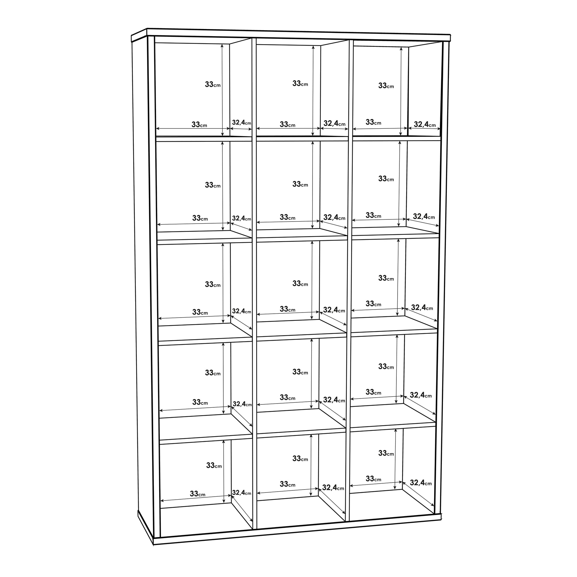 Mauro 3x5 Storage Unit in Concrete Grey