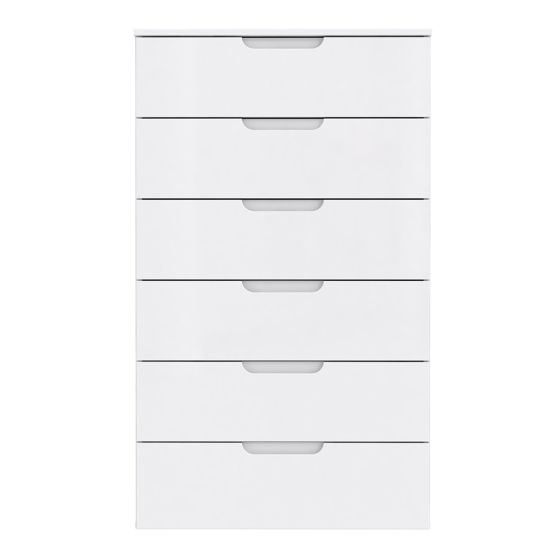 Sienna Chest of 6 Drawers in White/White High Gloss