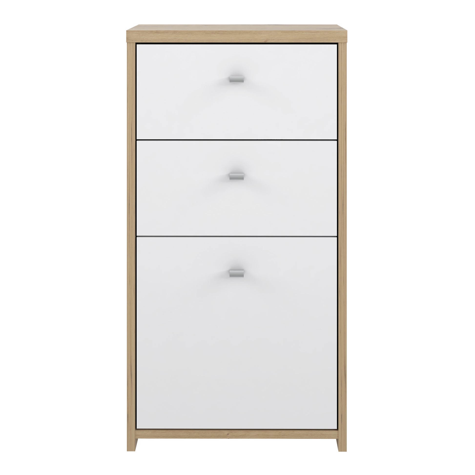 Best Chest Storage Cabinet 2 Drawers 1 Door in Artisan Oak/White