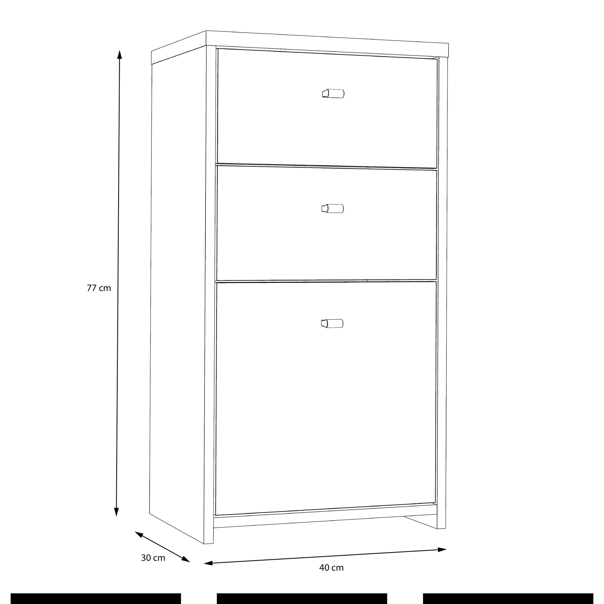 Best Chest Storage Cabinet 2 Drawers 1 Door in Artisan Oak/White