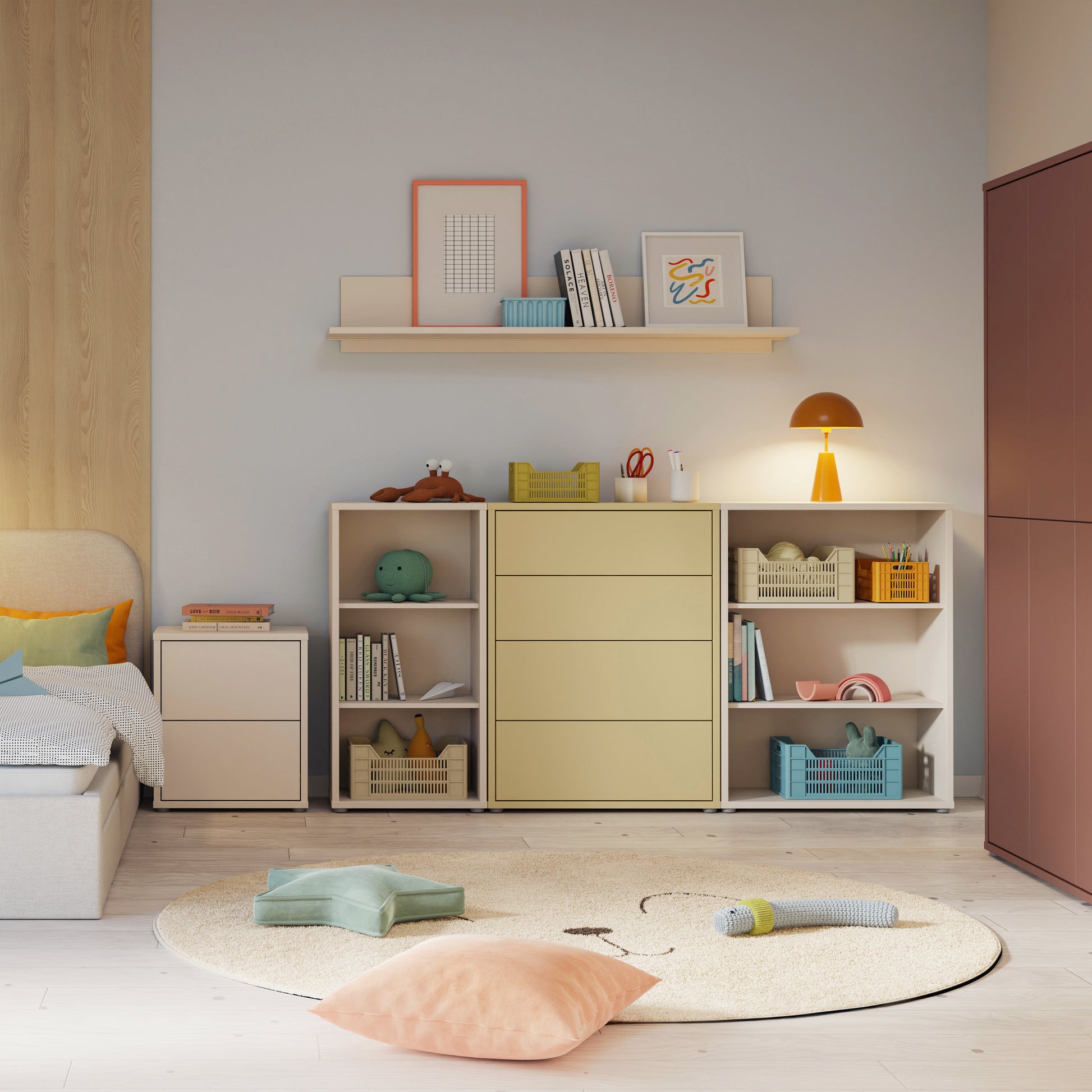 Alice Springs Floating Bedside Shelf in Sand