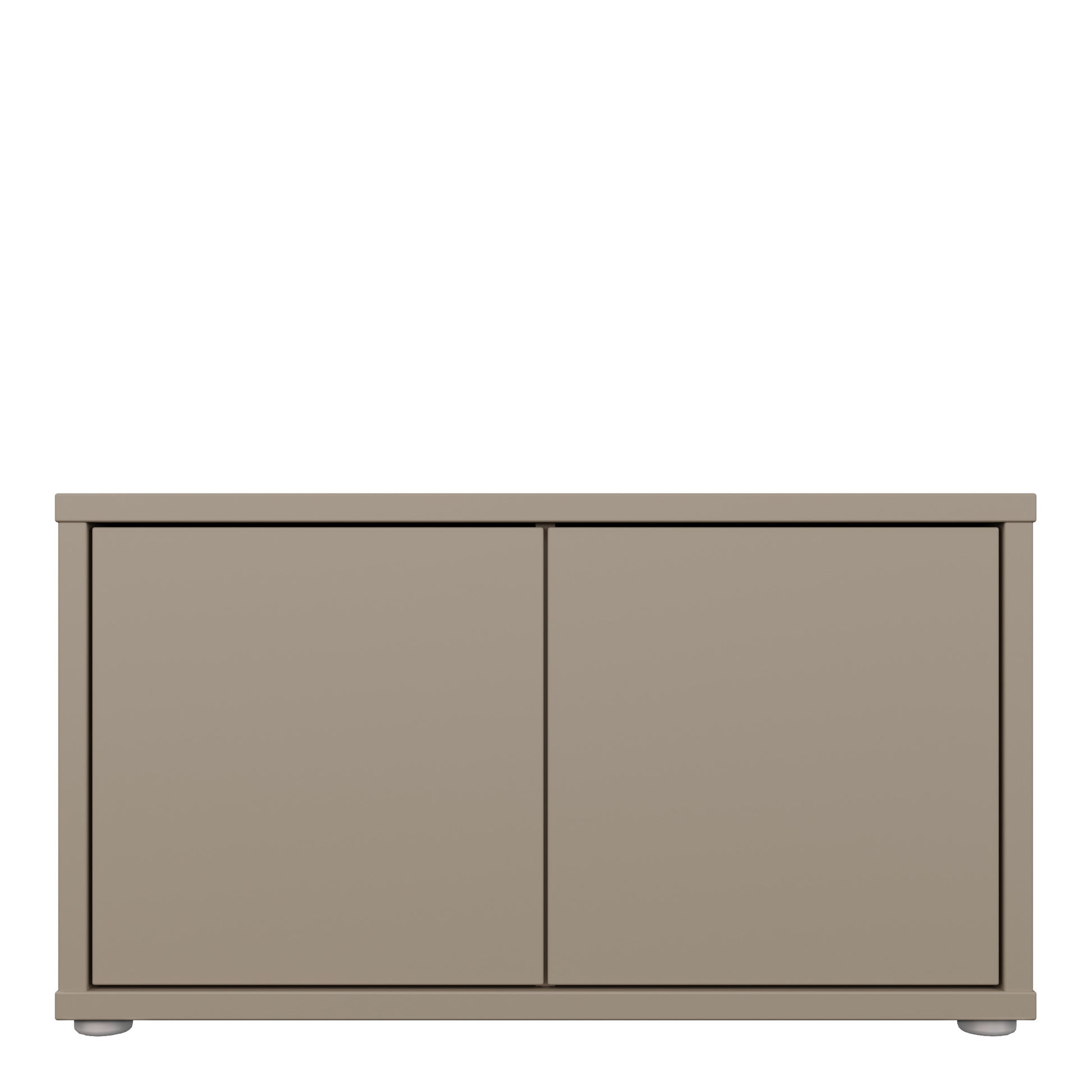 Alice Springs Bench with 2 Doors Push-to-Open in Taupe
