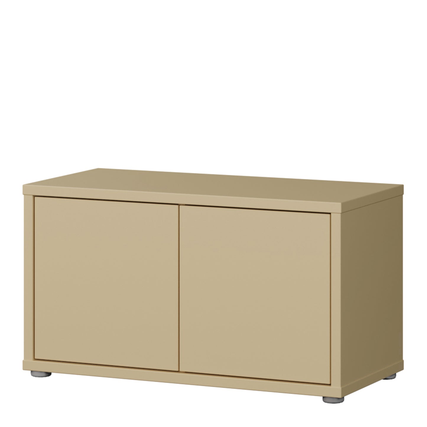 Alice Springs Bench with 2 Doors Push-to-Open in Butter Yellow