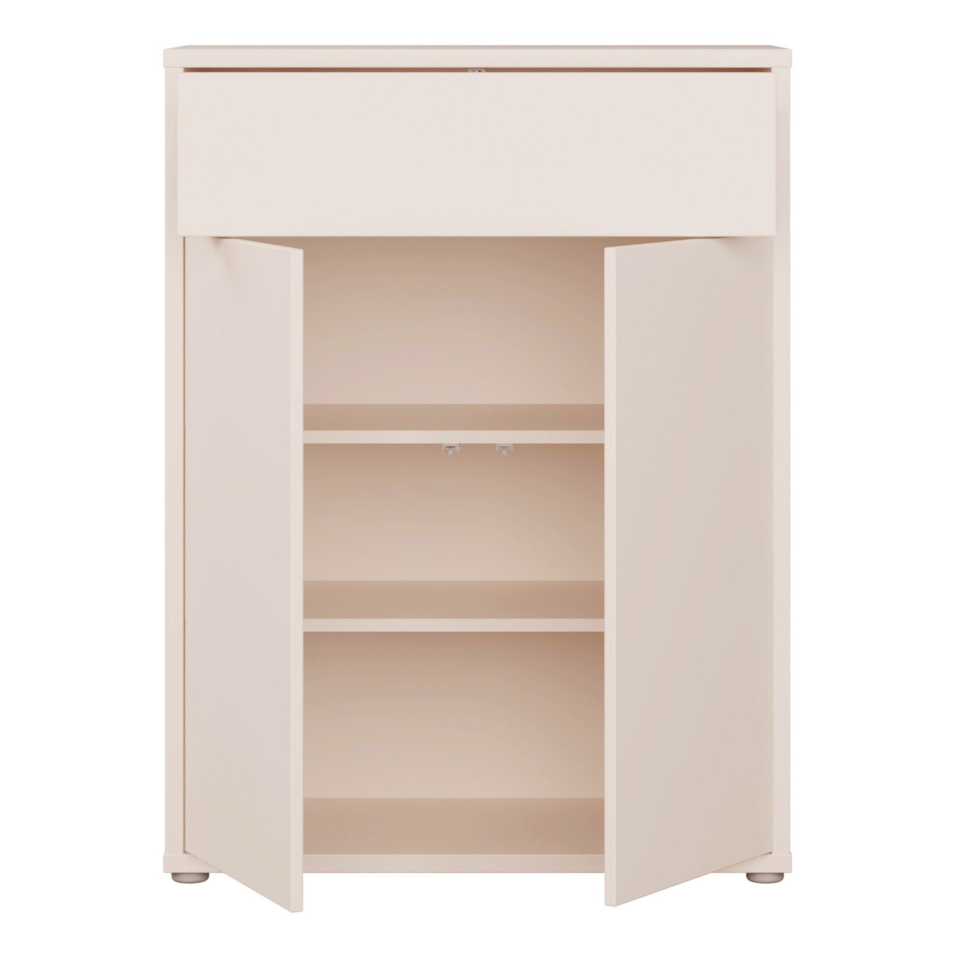 Alice Springs Shoe Cabinet with 2 Doors Push-to-Open & 1 Drawer Push-to-Open in Sand
