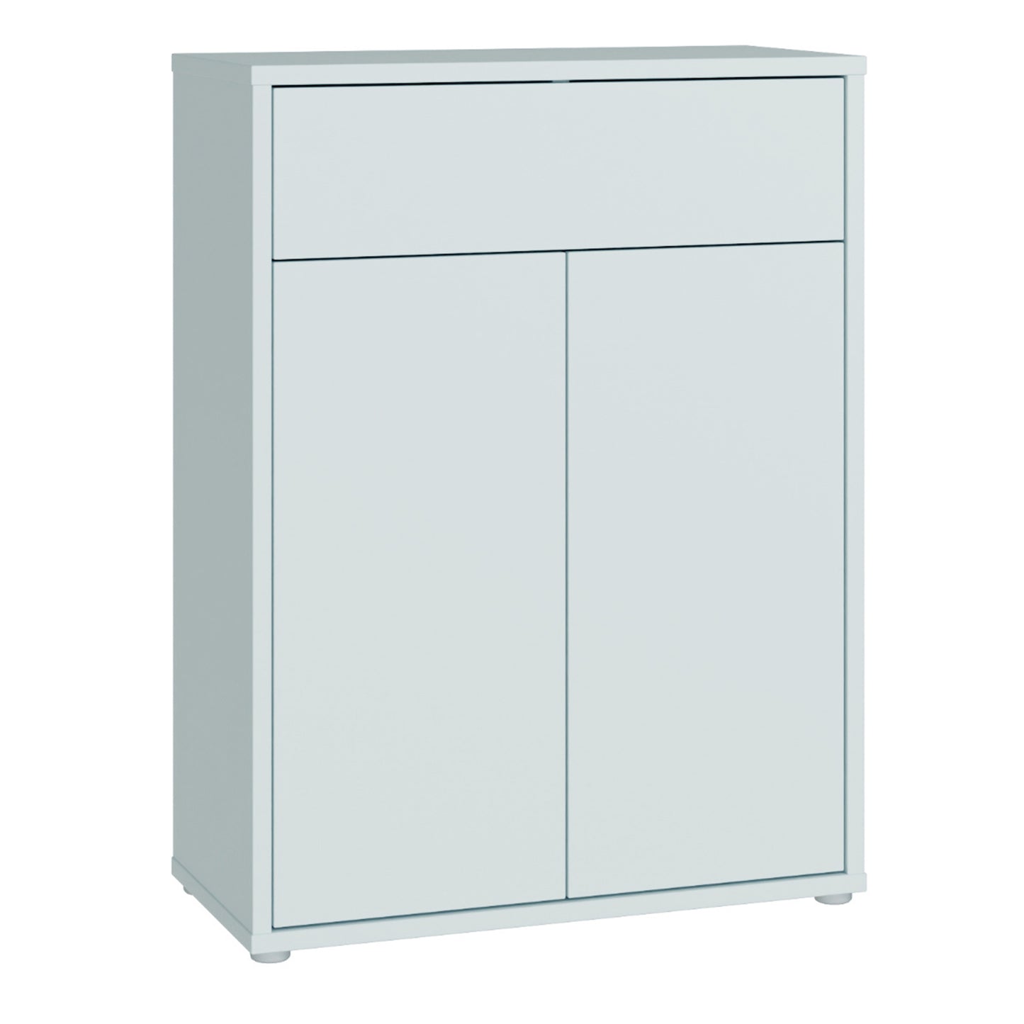 Alice Springs Shoe Cabinet with 2 Doors Push-to-Open & 1 Drawer Push-to-Open in Light Grey