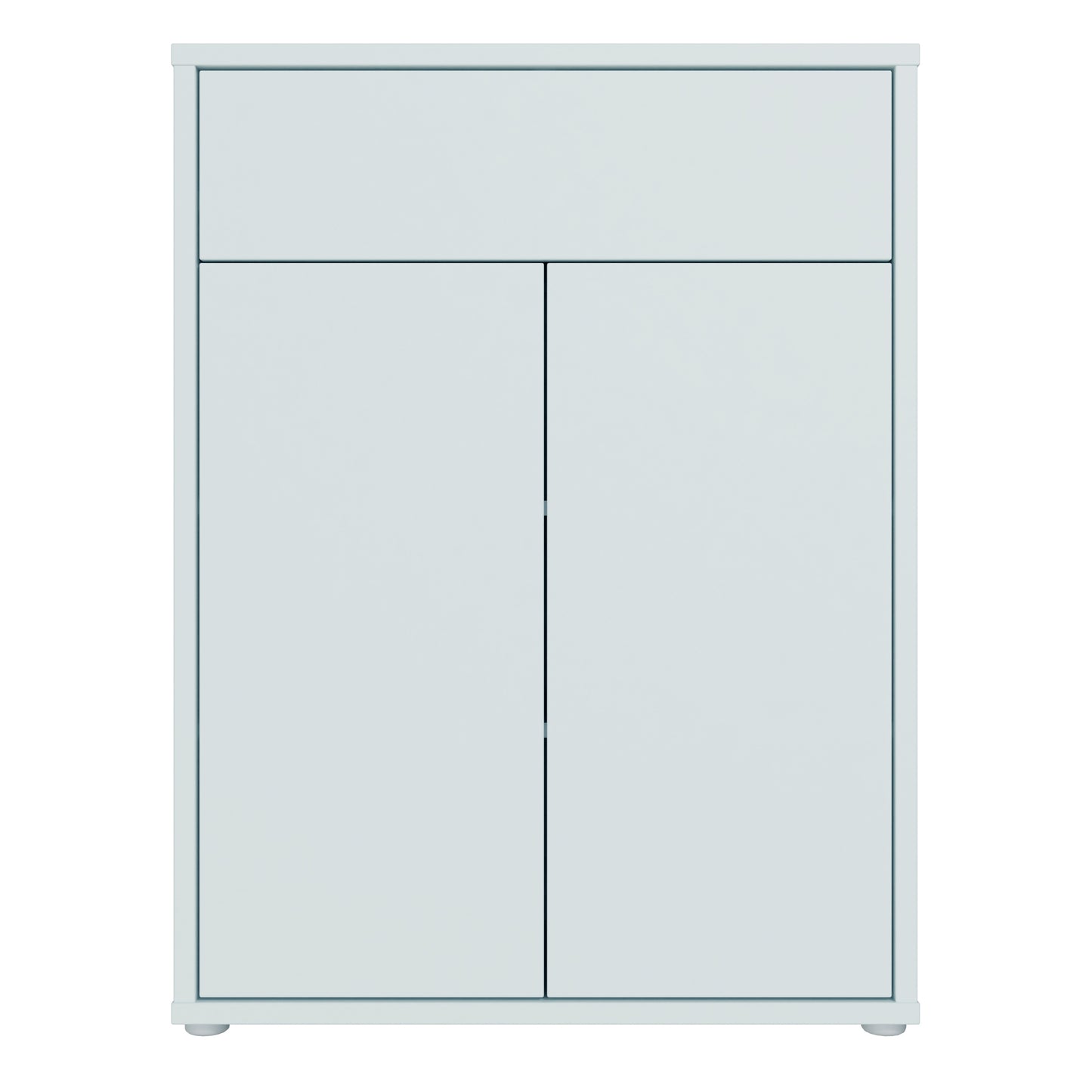 Alice Springs Shoe Cabinet with 2 Doors Push-to-Open & 1 Drawer Push-to-Open in Light Grey