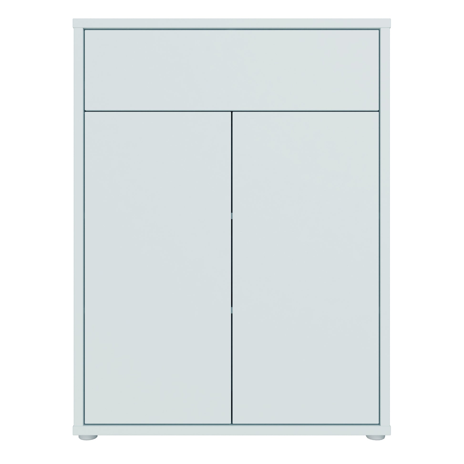 Alice Springs Shoe Cabinet with 2 Doors Push-to-Open & 1 Drawer Push-to-Open in Light Grey