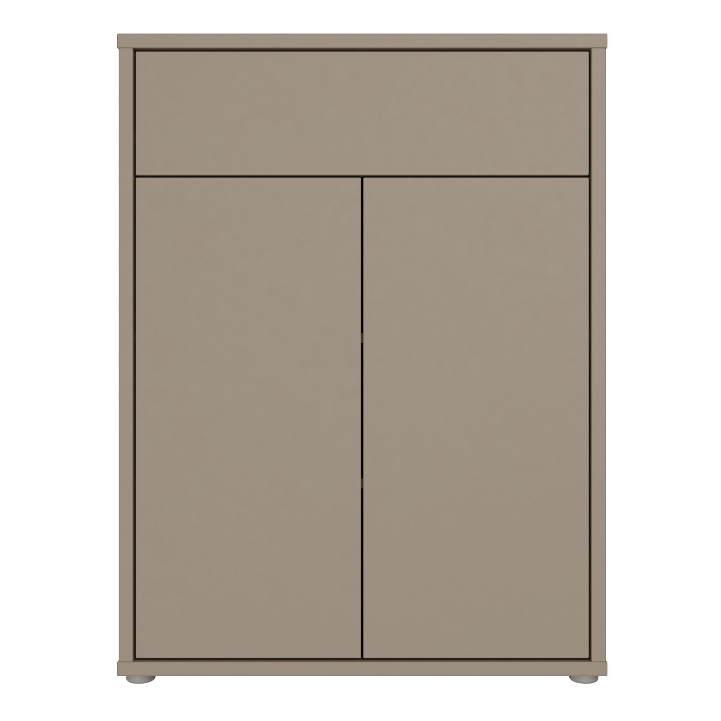 Alice Springs Compact Shoe Cabinet with 2 Doors Push-to-Open & 1 Drawer Push-to-Open in Taupe