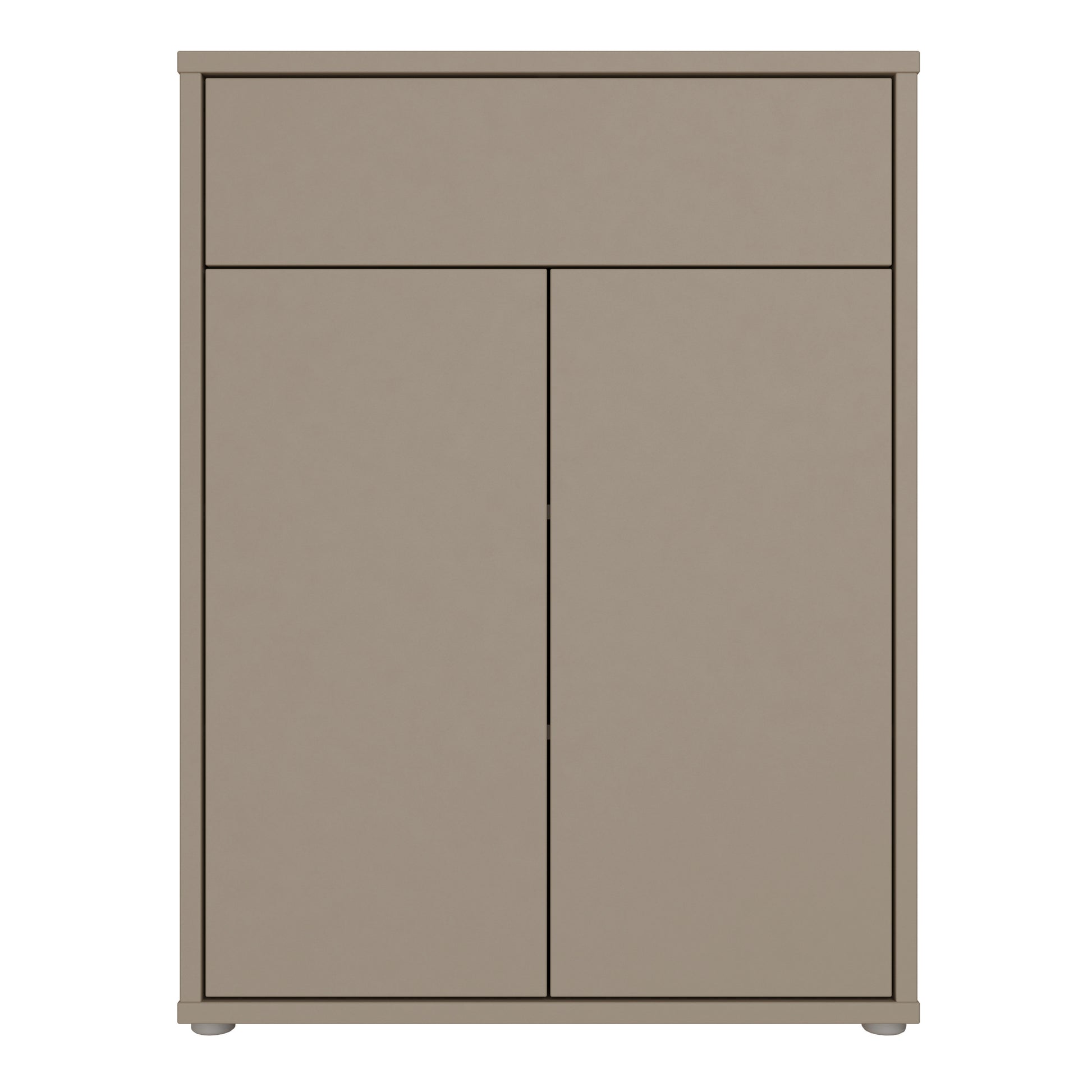 Alice Springs Compact Shoe Cabinet with 2 Doors Push-to-Open & 1 Drawer Push-to-Open in Taupe