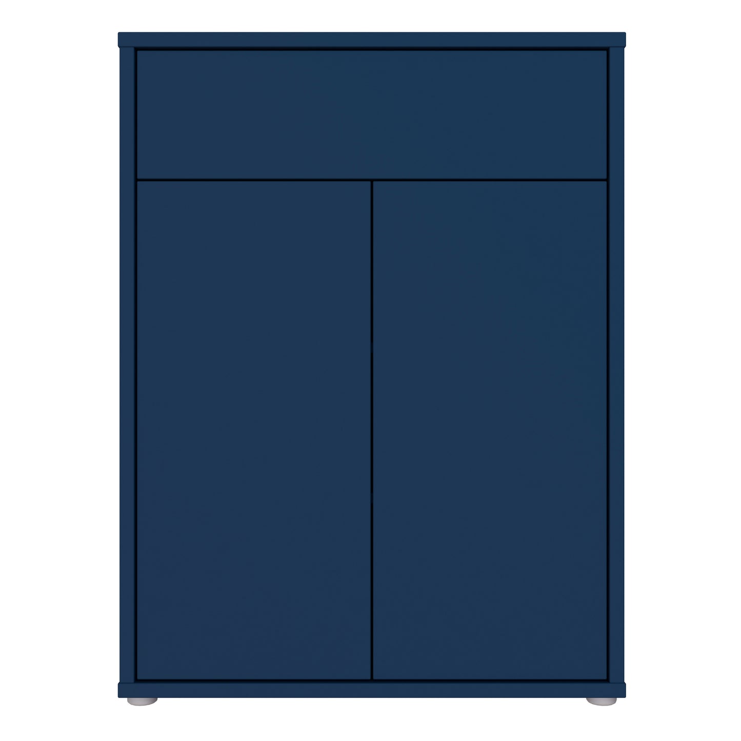 Alice Springs Compact Shoe Cabinet with 2 Doors Push-to-Open & 1 Drawer Push-to-Open in Night Blue