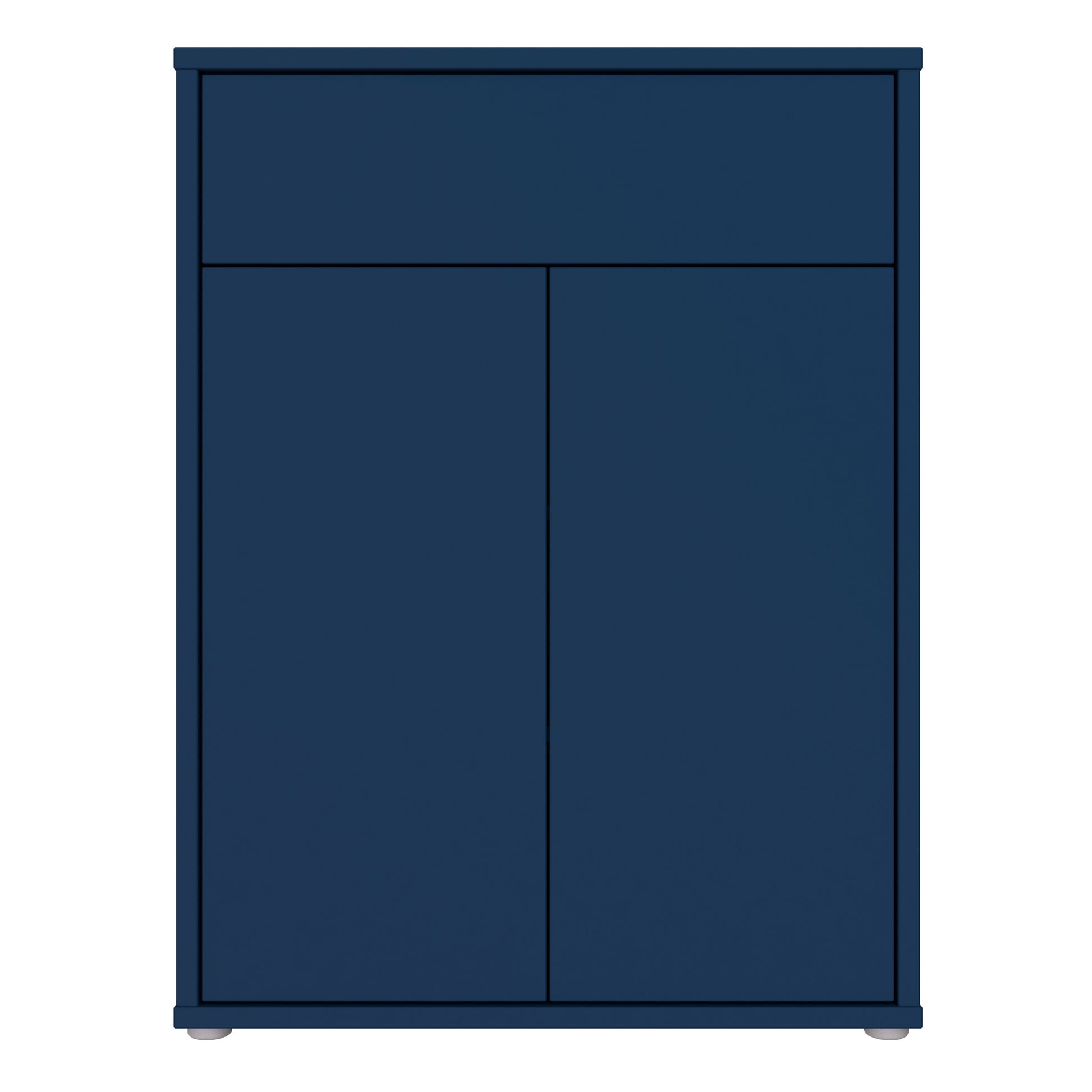 Alice Springs Compact Shoe Cabinet with 2 Doors Push-to-Open & 1 Drawer Push-to-Open in Night Blue