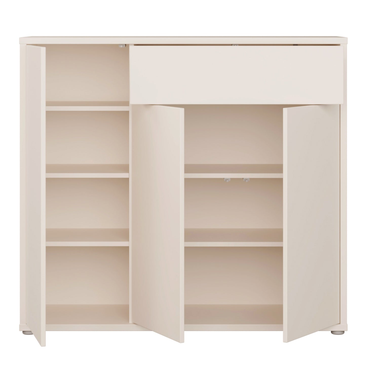 Alice Springs Shoe Cabinet with 3 Doors Push-to-Open & 1 Drawer Push-to-Open in Sand