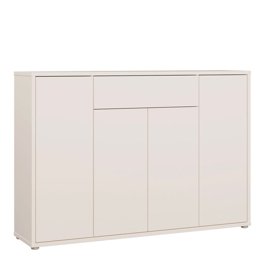 Alice Springs Shoe Cabinet with 4 Doors Push-to-Open & 1 Drawer Push-to-Open in Sand
