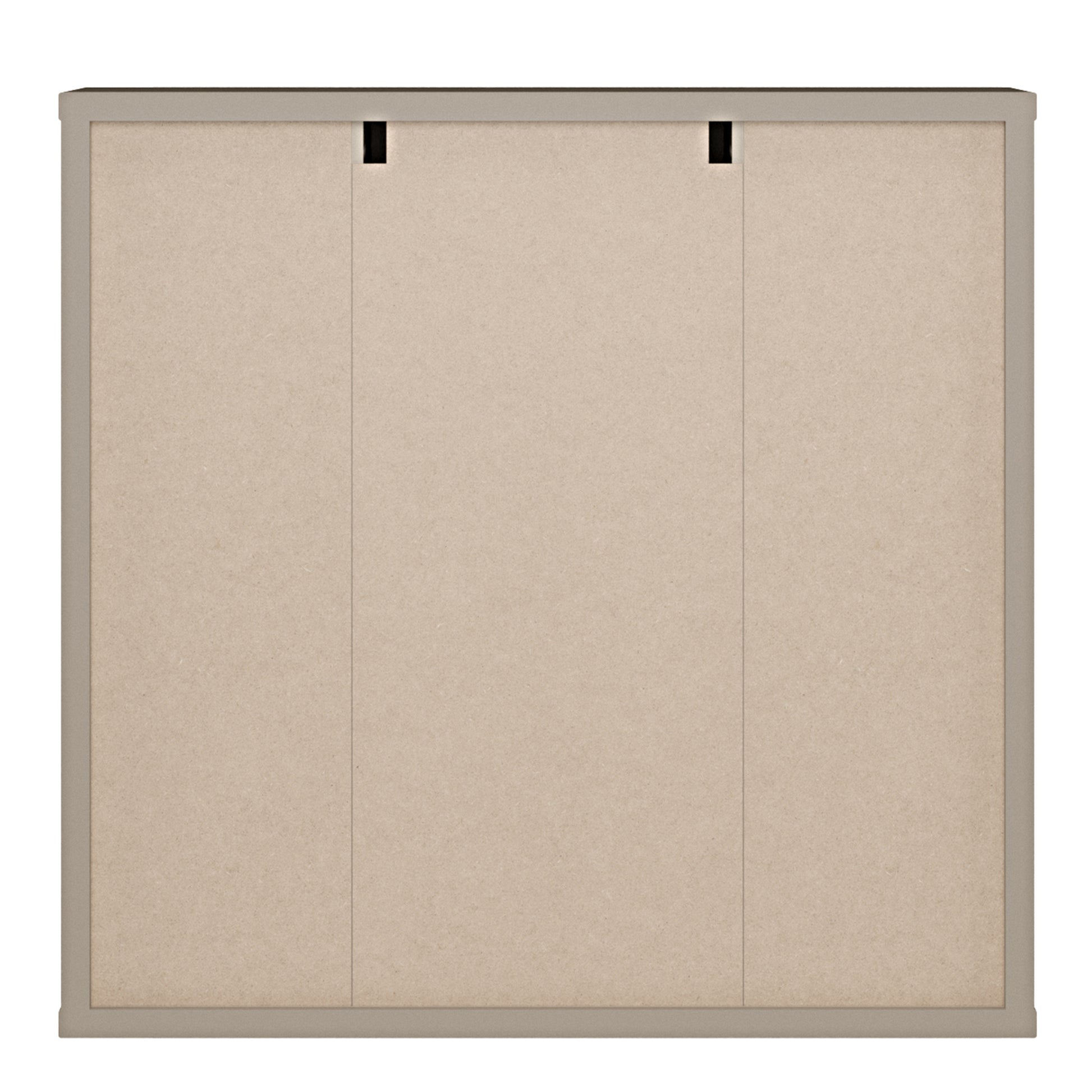 Alice Springs Hanging Mirror Cupboard with 3 Doors Push-to-Open in Taupe