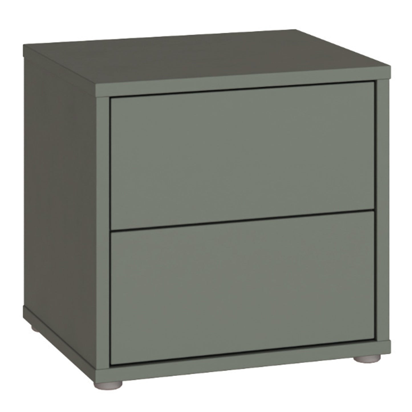 Alice Springs Low Bedside Cabinet with 2 Drawers Push-to-Open in Sage Green