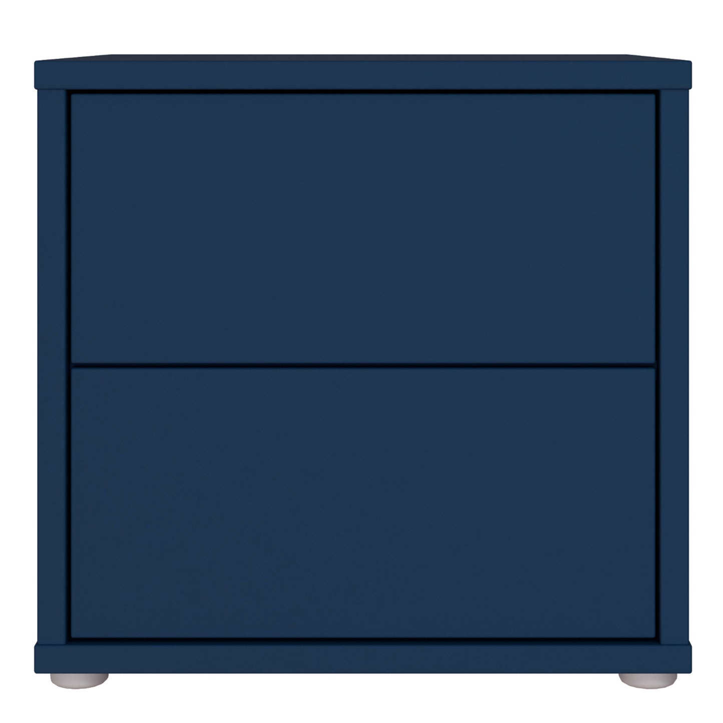 Alice Springs Low Bedside Cabinet with 2 Drawers Push-to-Open in Night Blue