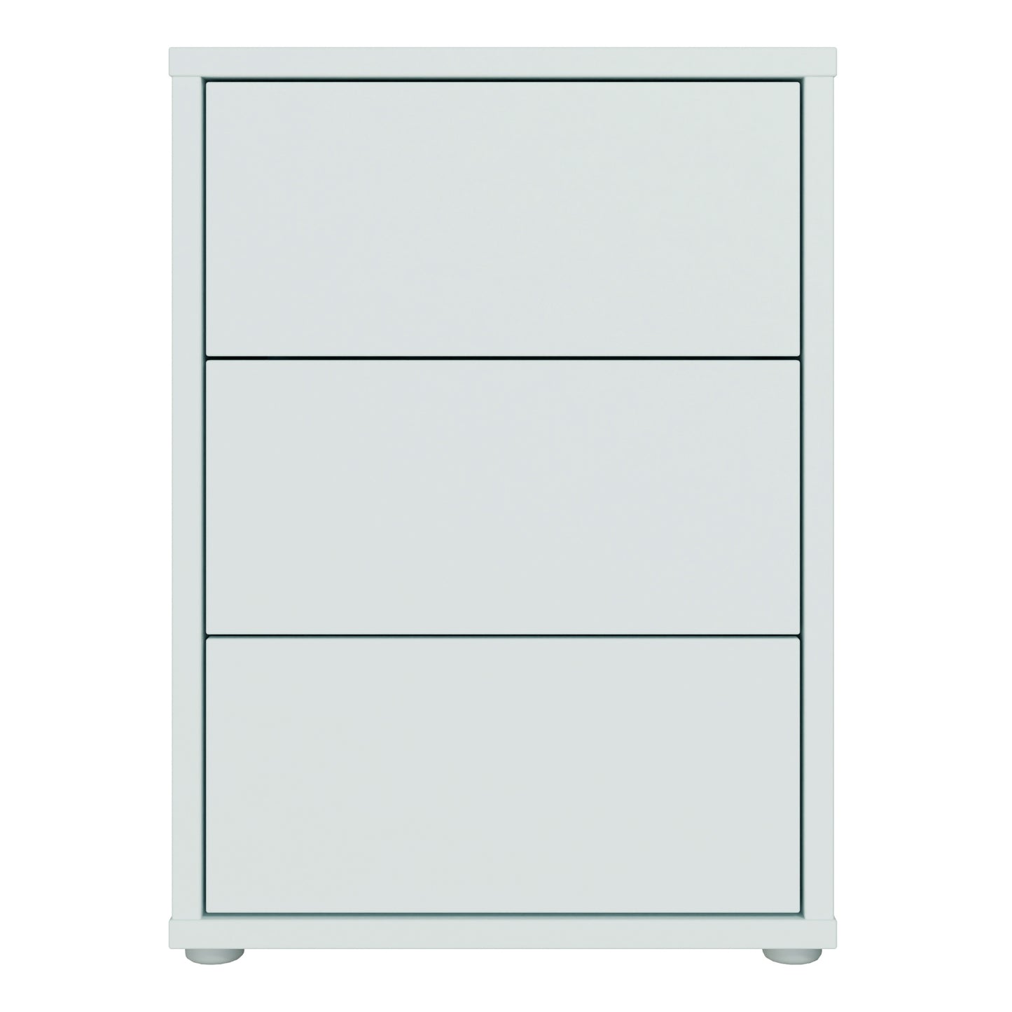Alice Springs Bedside Cabinet with 3 Drawers Push-to-Open in Light Grey