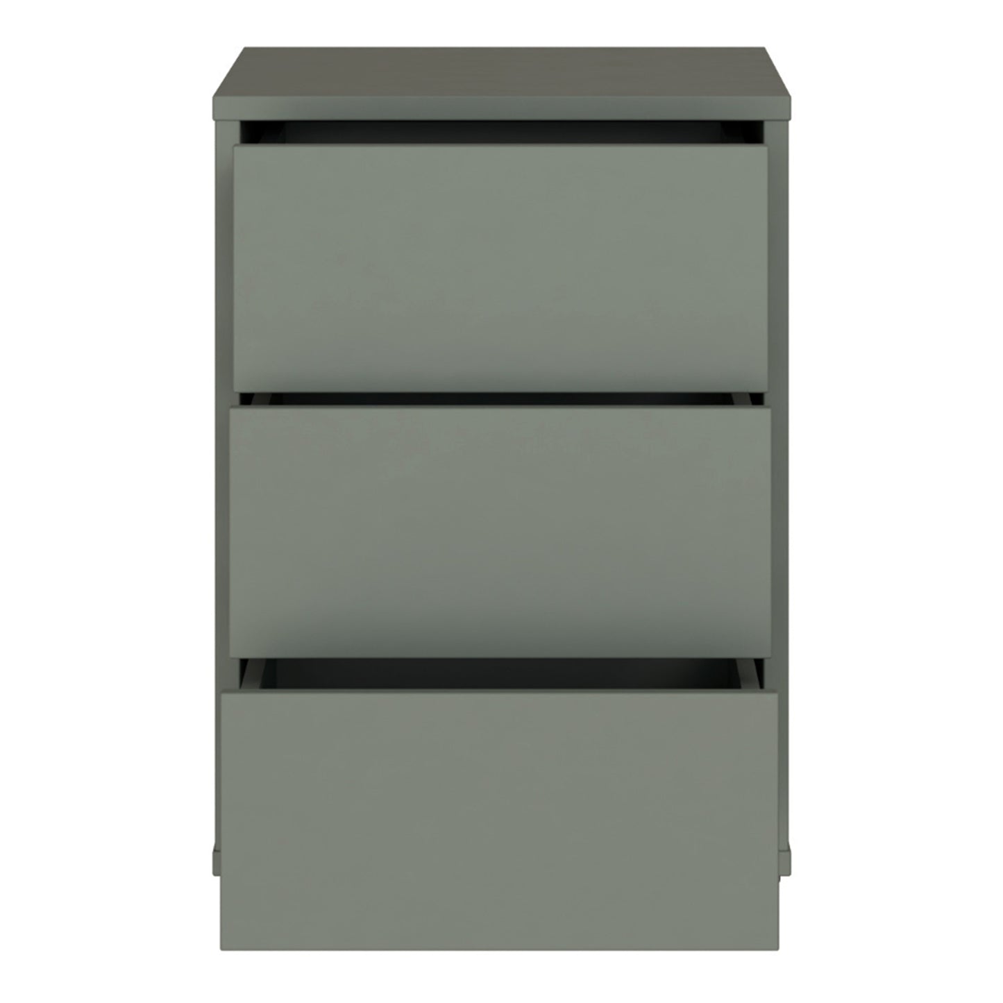 Alice Springs Bedside Cabinet with 3 Drawers Push-to-Open in Sage Green