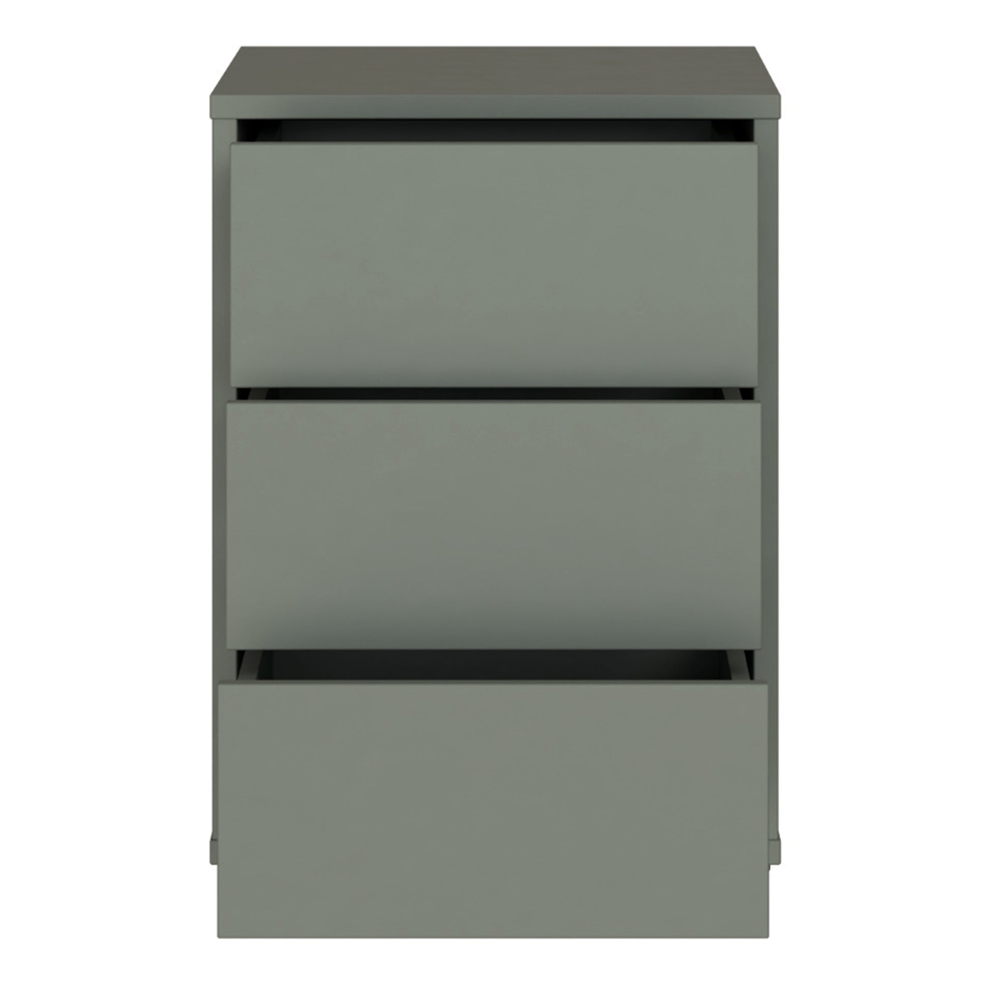 Alice Springs Bedside Cabinet with 3 Drawers Push-to-Open in Sage Green