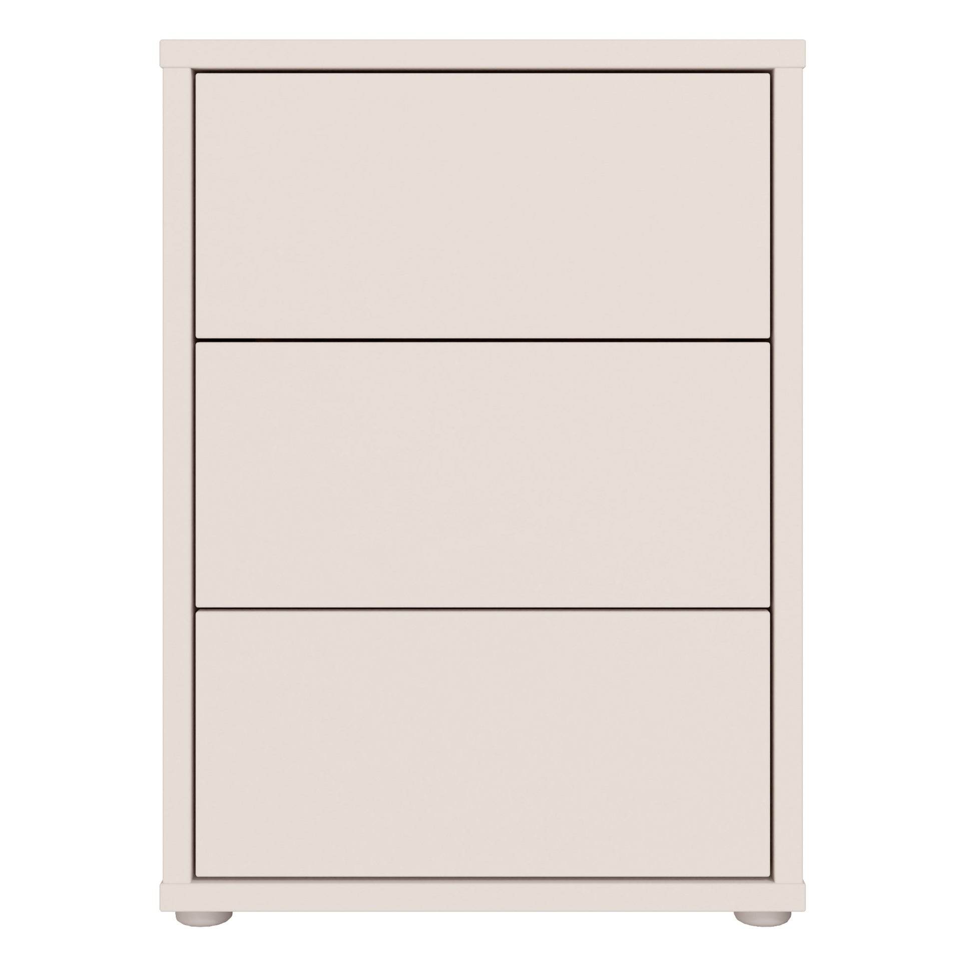 Alice Springs Bedside Cabinet with 3 Drawers Push-to-Open in Sand