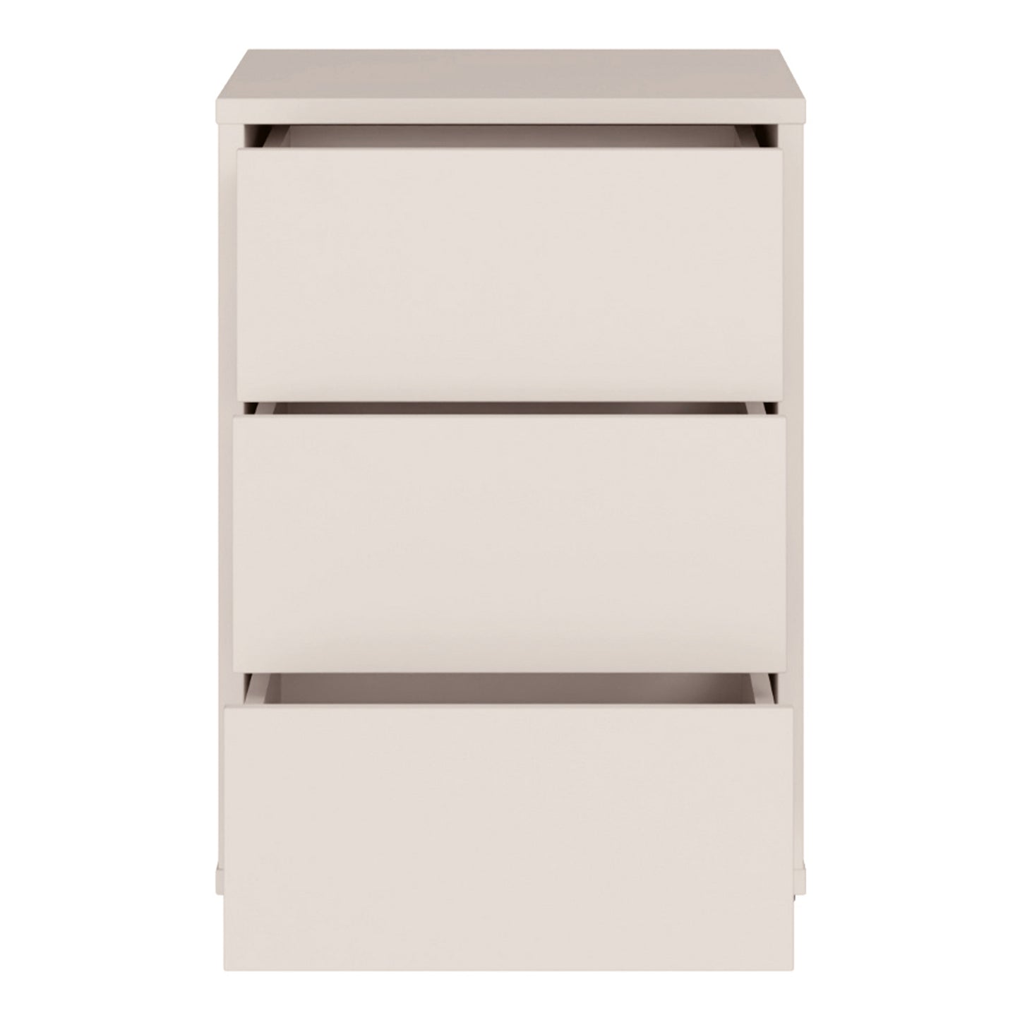 Alice Springs Bedside Cabinet with 3 Drawers Push-to-Open in Sand