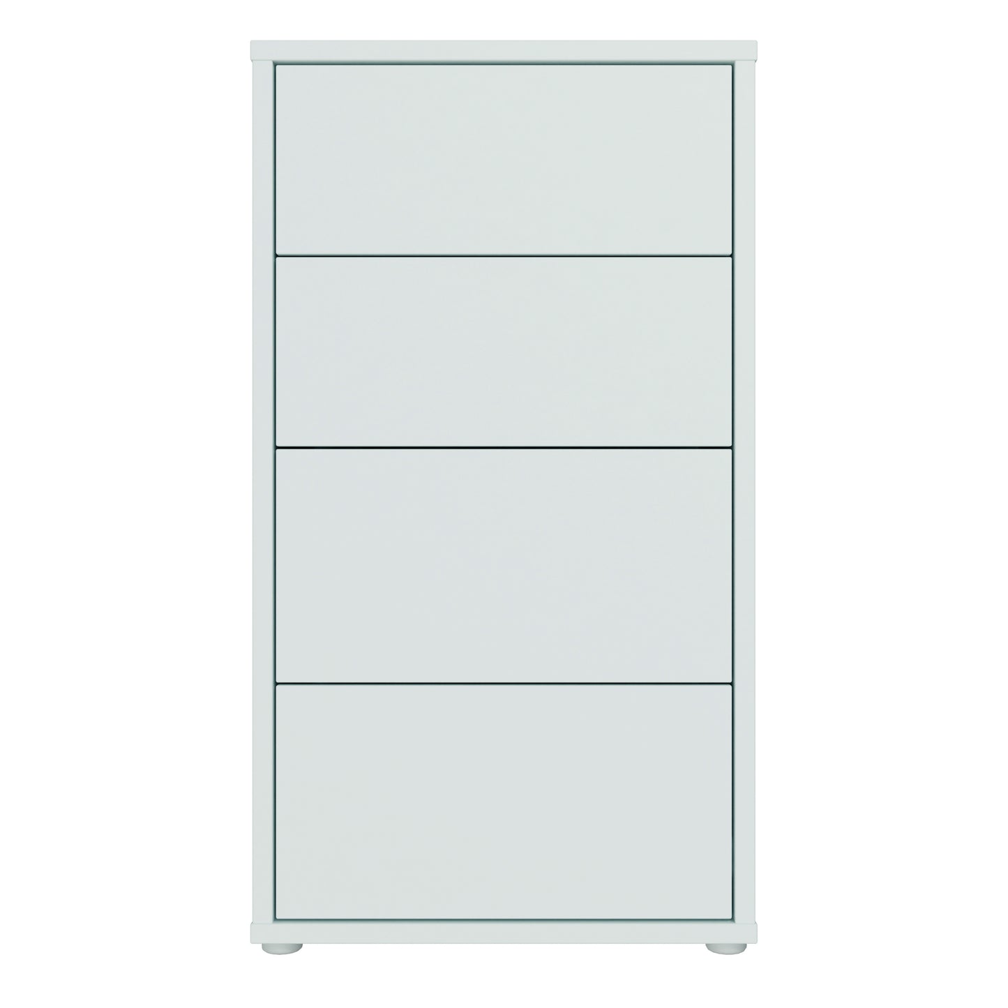 Alice Springs Tall 4 Drawer Chest with Push-to-Open Drawers in Light Grey