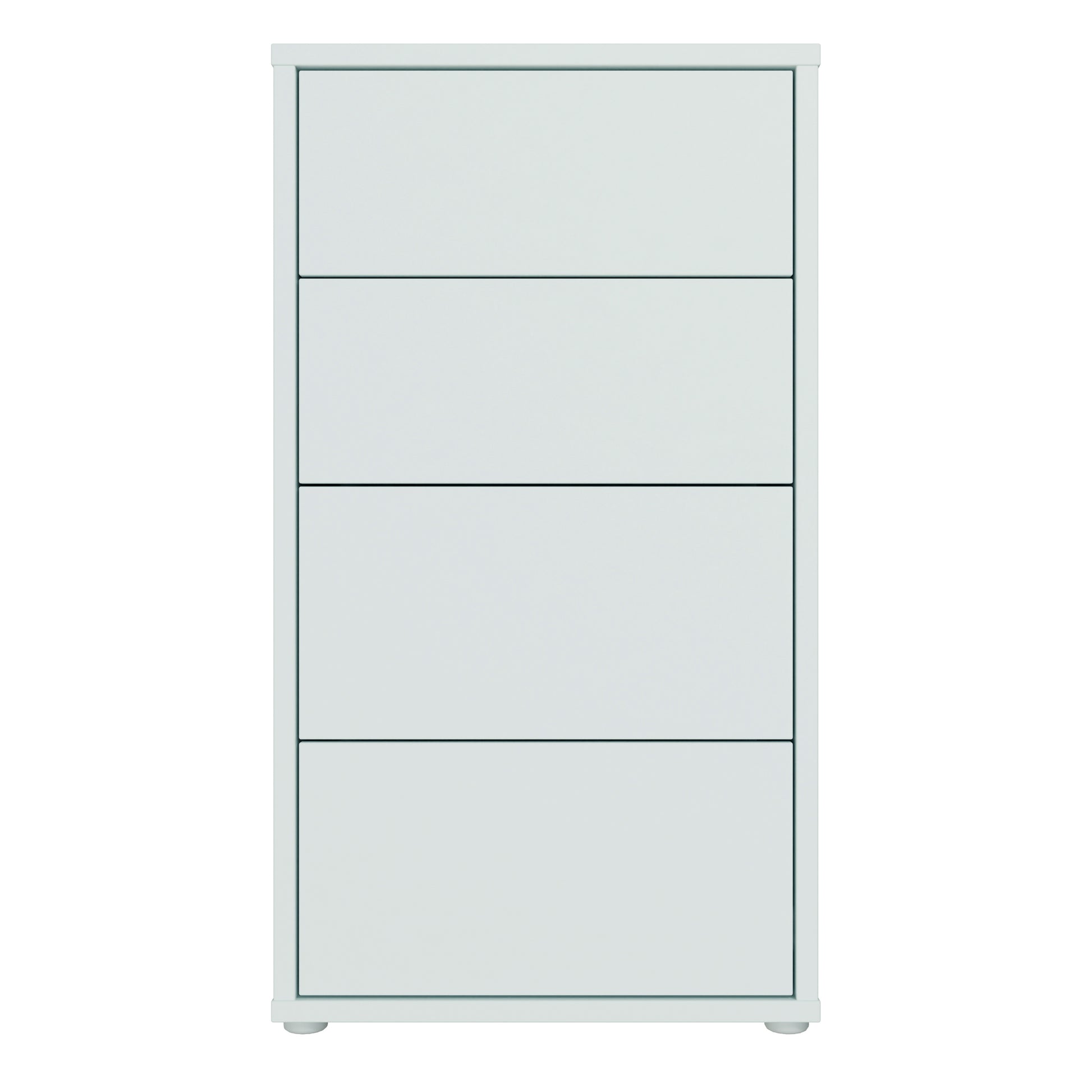 Alice Springs Tall 4 Drawer Chest with Push-to-Open Drawers in Light Grey