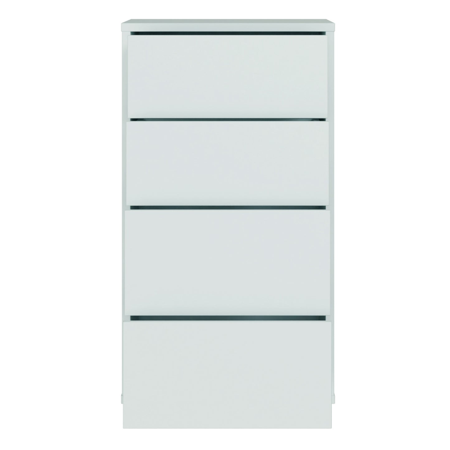 Alice Springs Tall 4 Drawer Chest with Push-to-Open Drawers in Light Grey