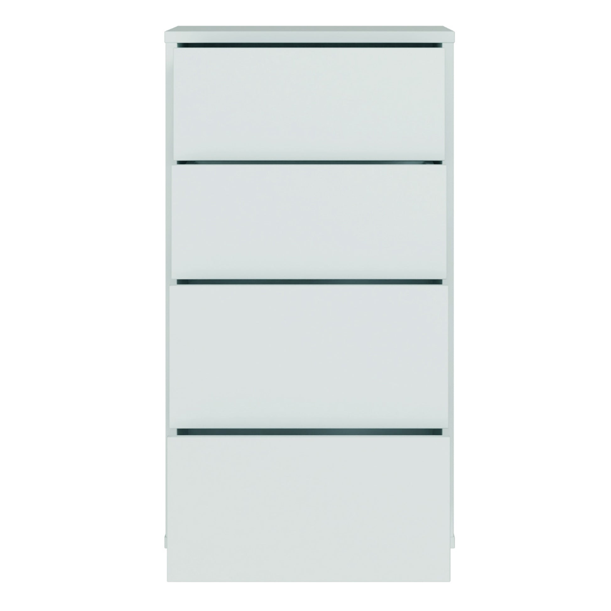 Alice Springs Tall 4 Drawer Chest with Push-to-Open Drawers in Light Grey