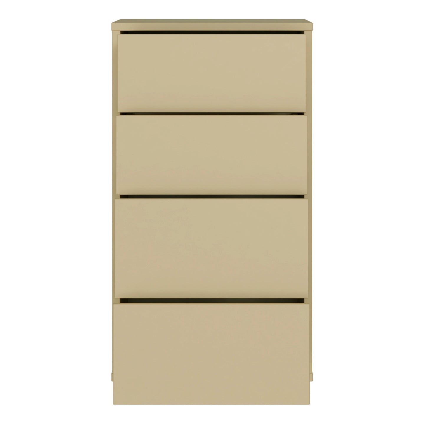Alice Springs Tall 4 Drawer Chest with Push-to-Open Drawers in Butter Yellow