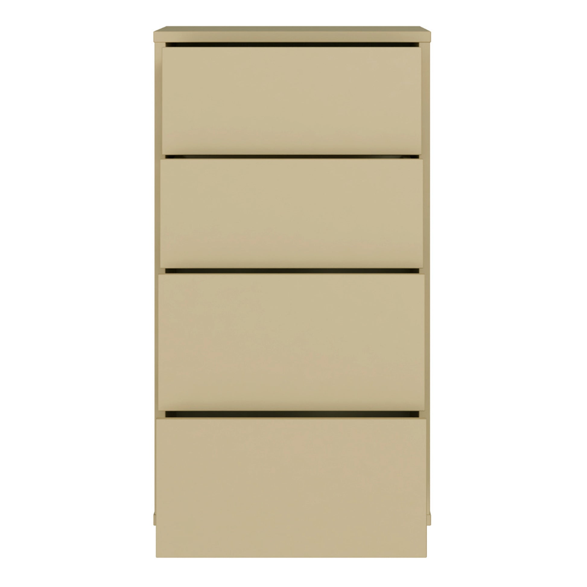 Alice Springs Tall 4 Drawer Chest with Push-to-Open Drawers in Butter Yellow